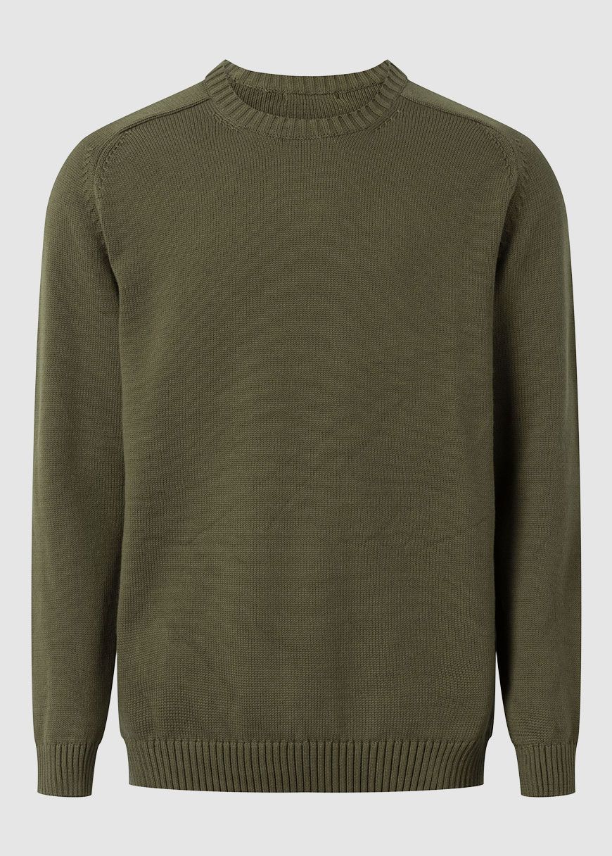 Plain Knitted Crew Neck