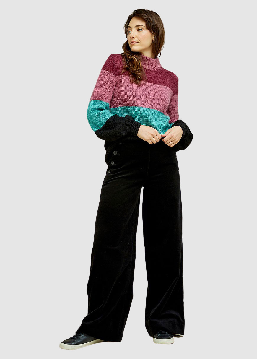 Caren Velvet Trousers Black Caren Velvet Trousers Black
