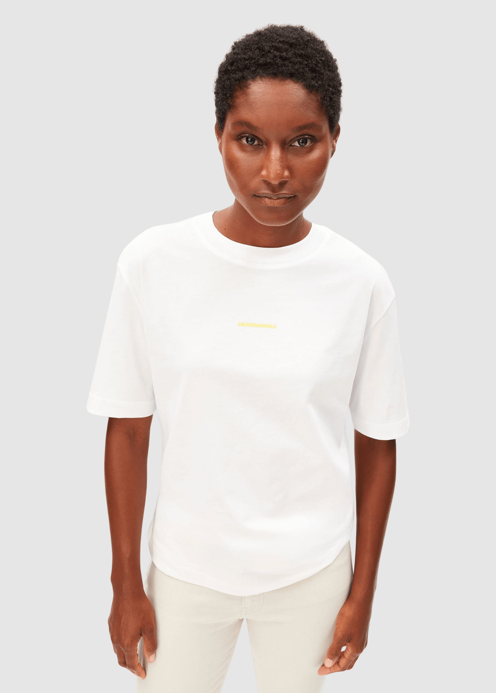 Tarjaa Graphic T-Shirt White Aa Yellow