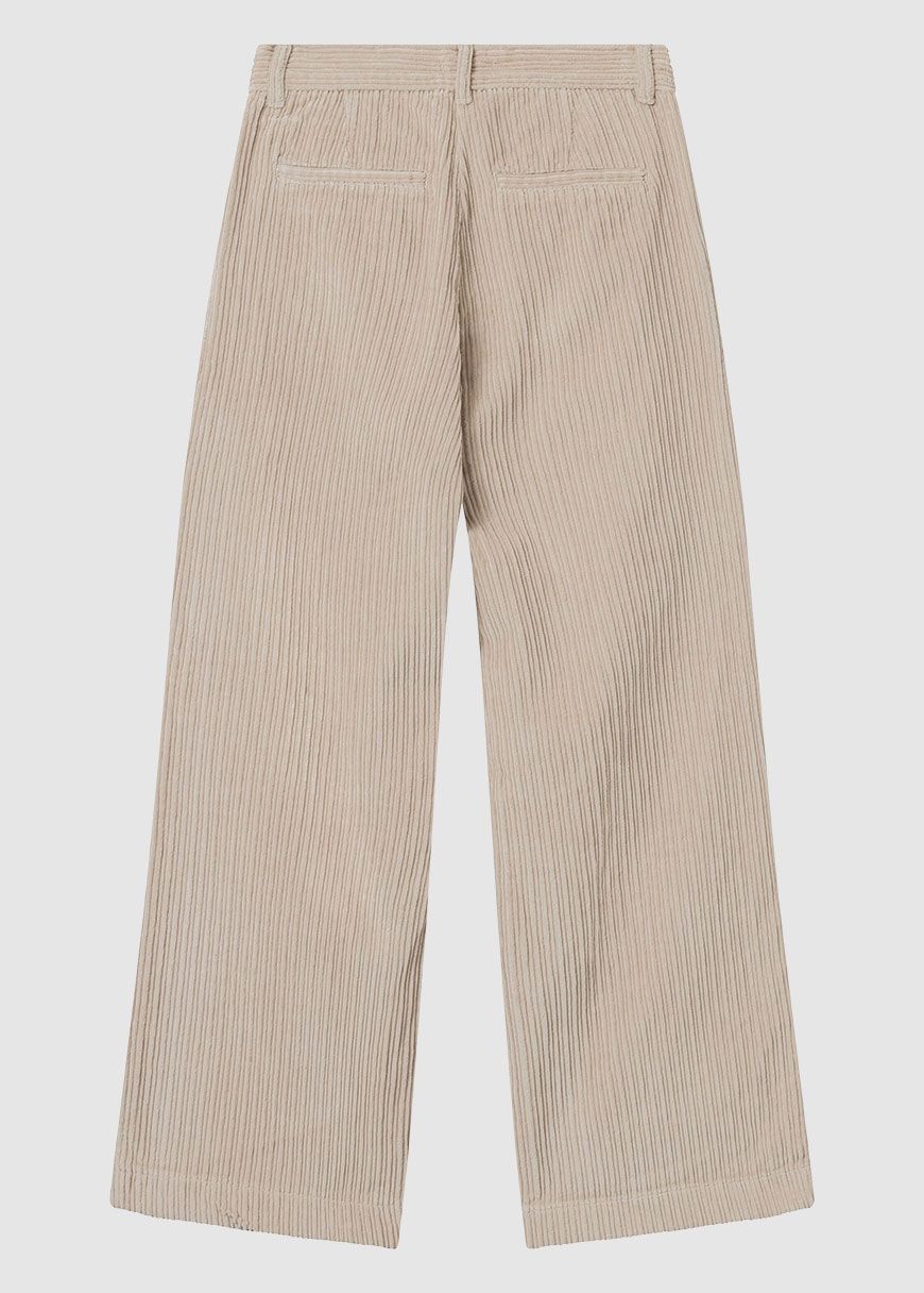Posey Wide High-Rise Irregular Corduroy Pants