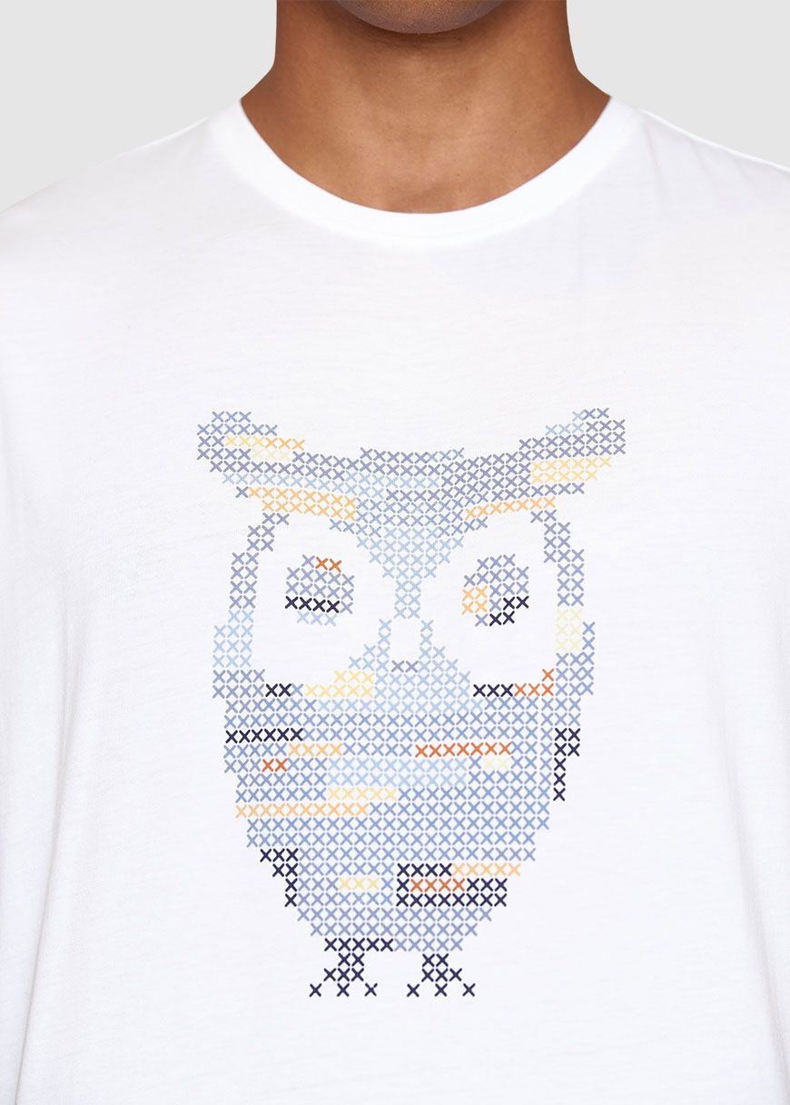 Single Jersey Big Crosstitch Print T-Shirt