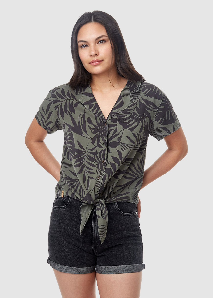 W Meander Tie Front Shirt