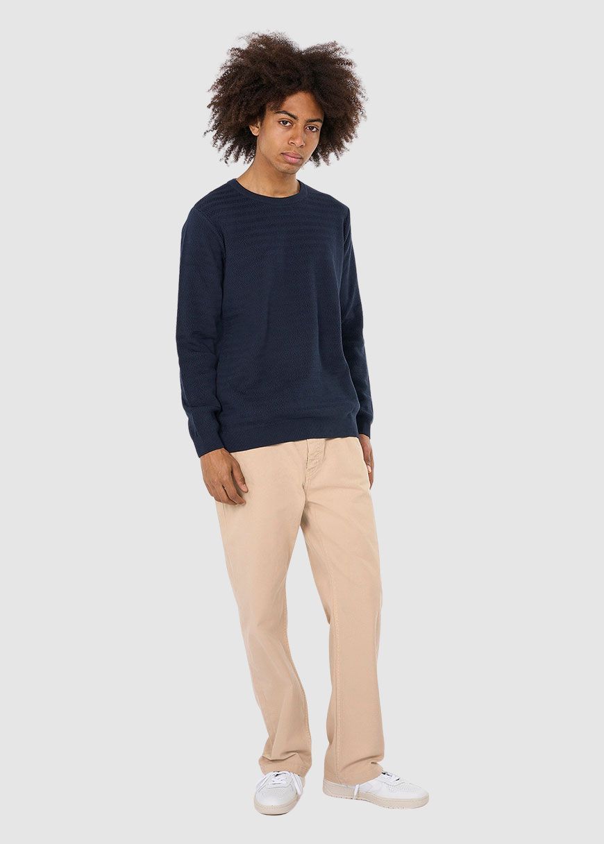Zig-Zag Badge Knit O-Neck Zig-Zag Badge Knit O-Neck