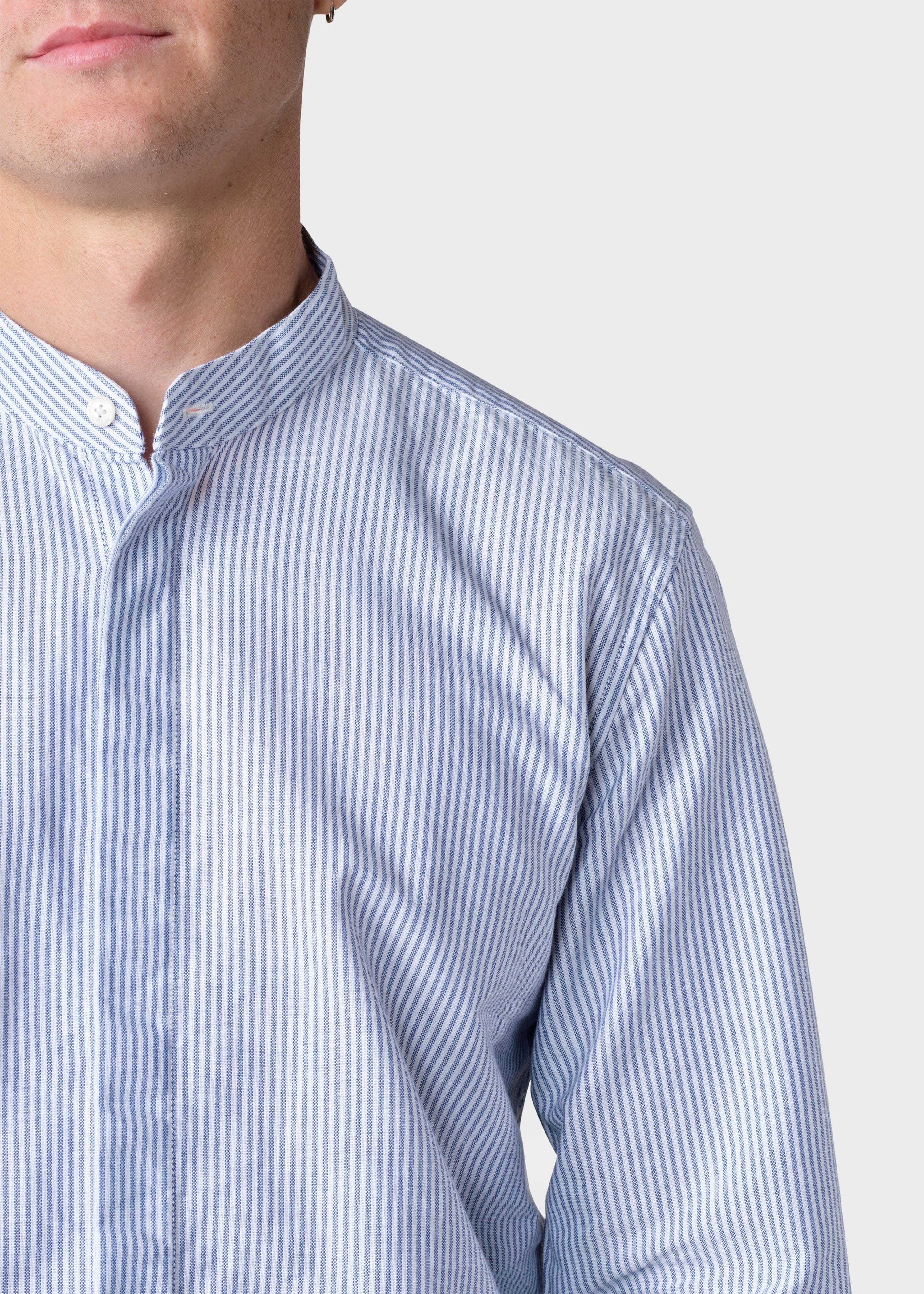 Simon Striped Shirt White Navy