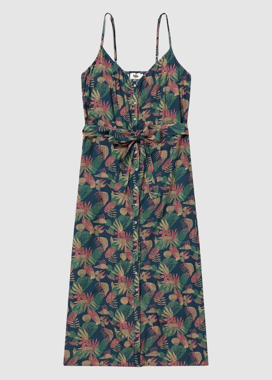 Flower Vichy Strap Dress