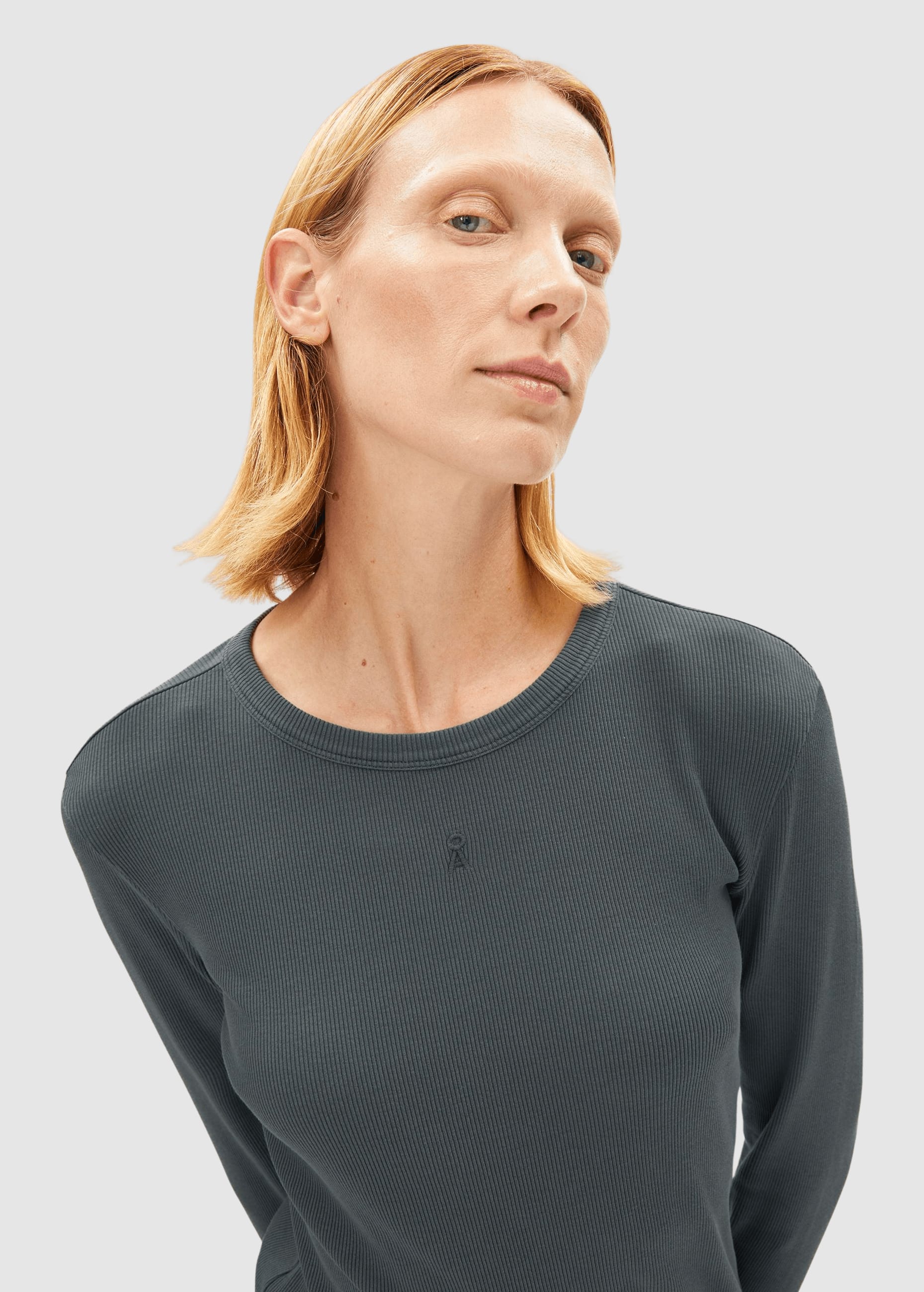 Gmt Dye Rib Longsleeve Space Steel