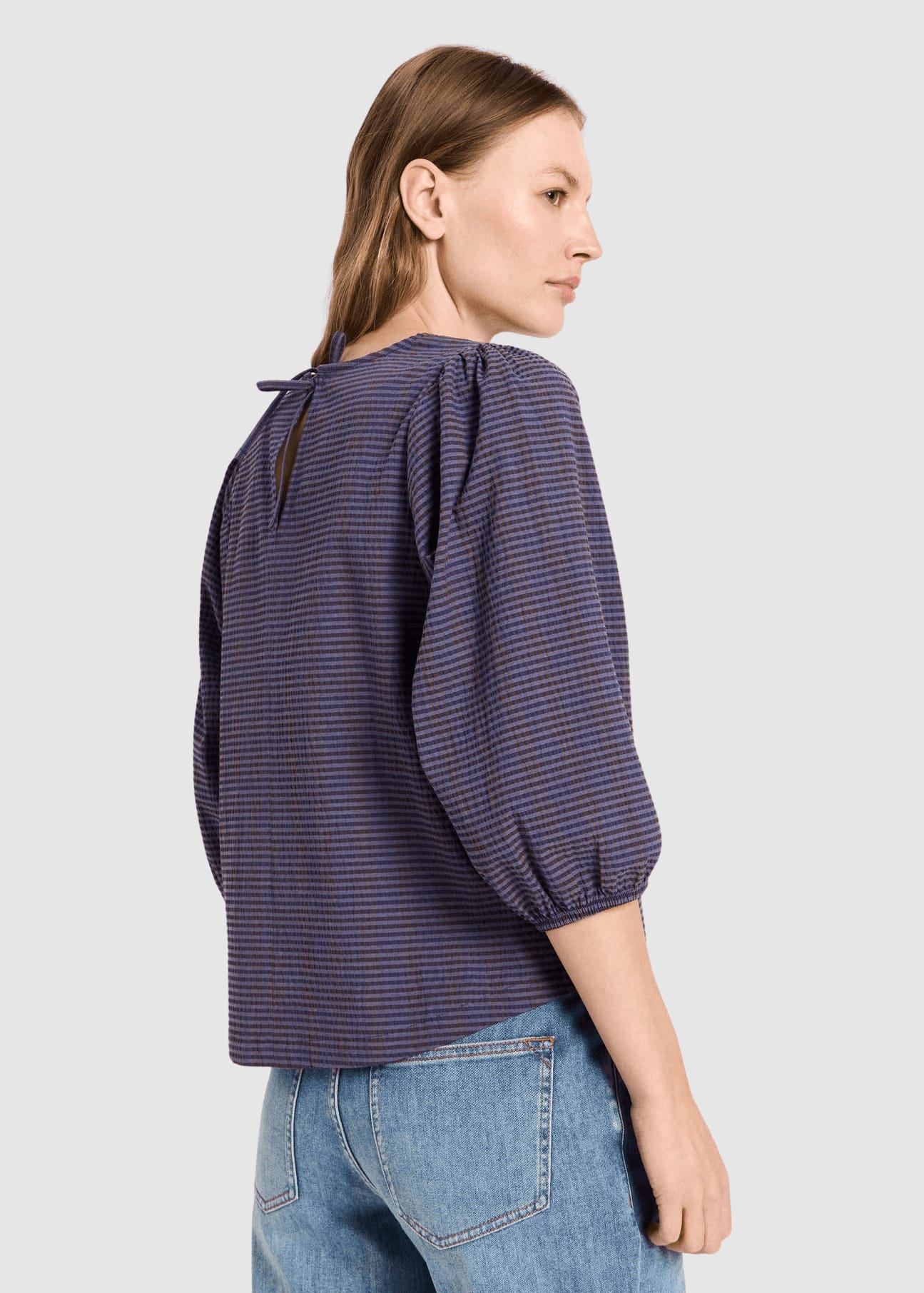 Bluse Ocs Blue / Brown