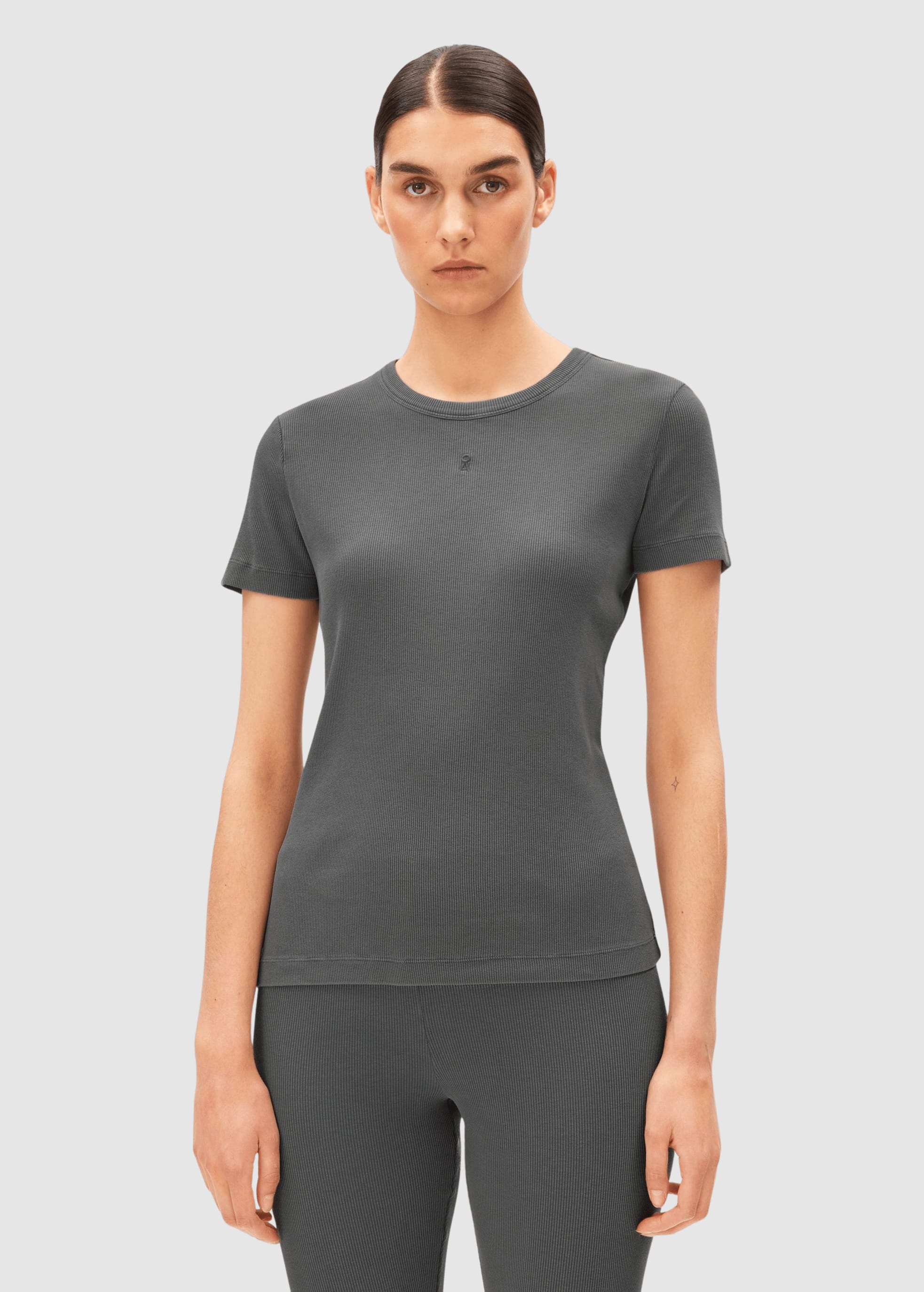 Gmt Dye Rib T-Shirt Space Steel