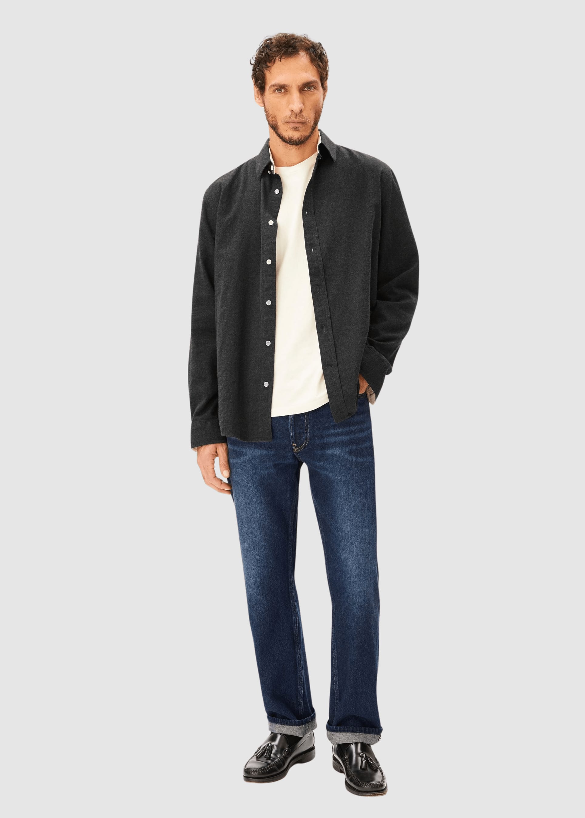armedangels-araamo-flannel-shirt-anthrazit-melange-5.jpeg Araamo Flannel Shirt Anthrazit Melange