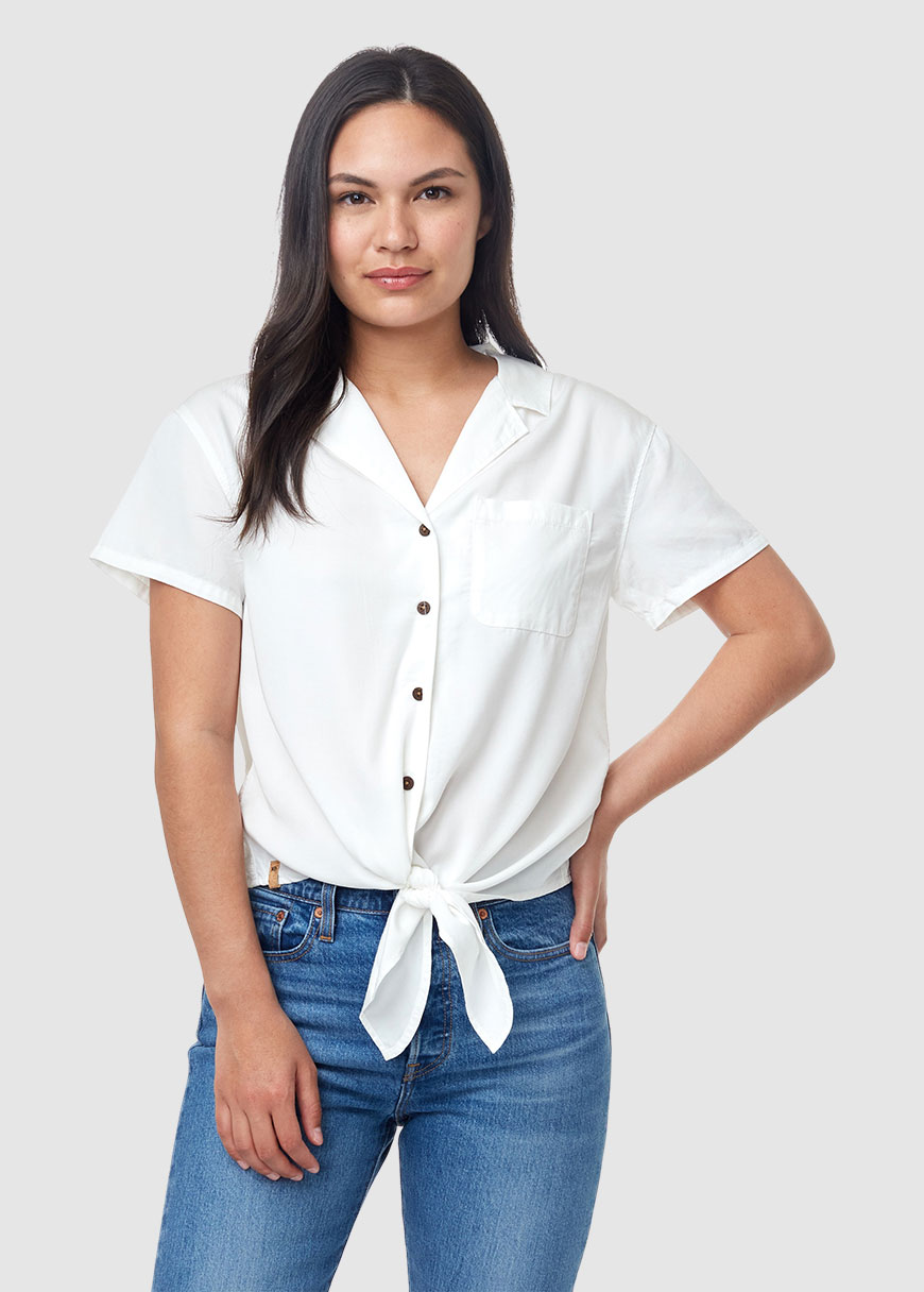 W Meander Tie Front Shirt