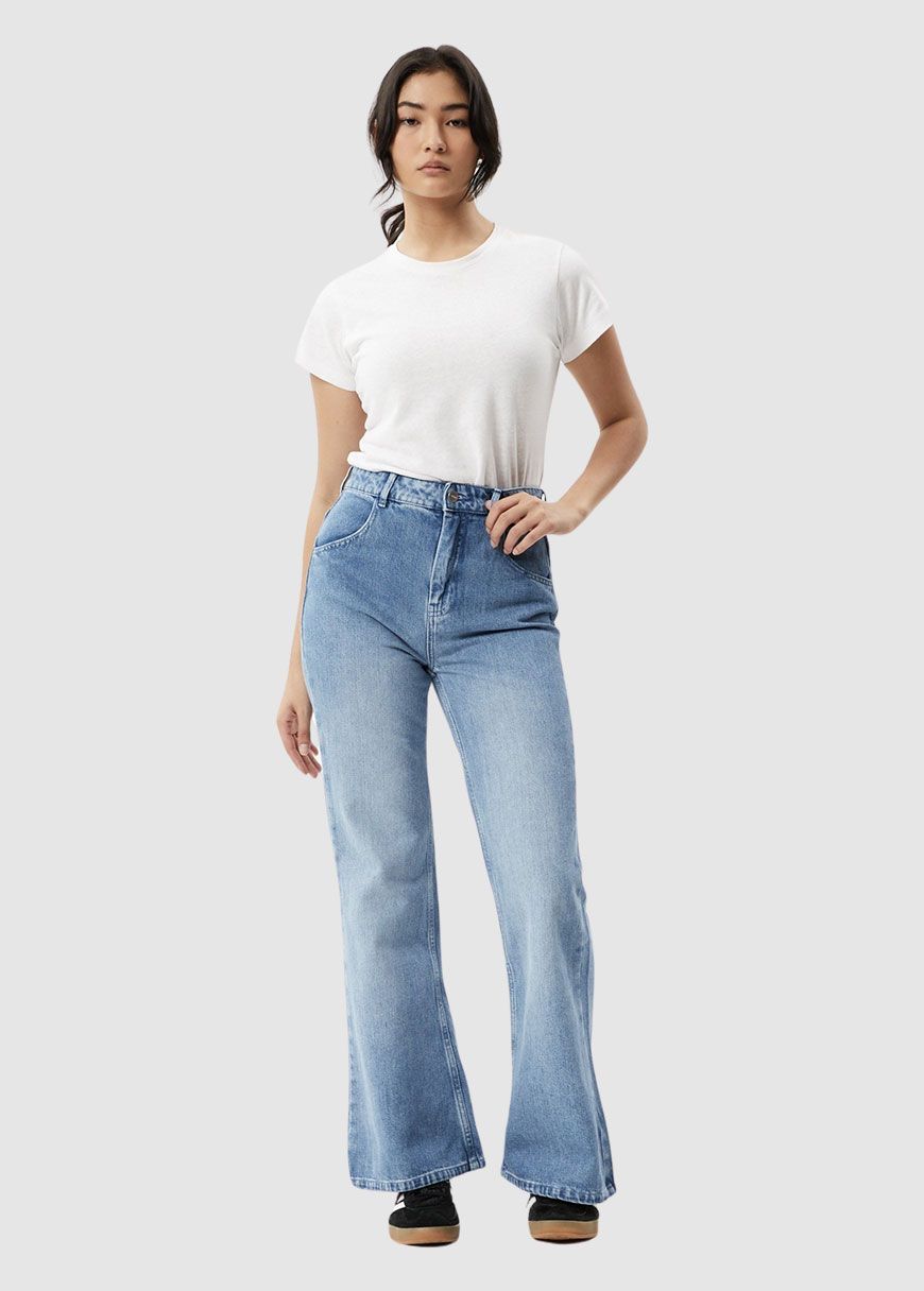 Marsha Hemp Denim Flared Leg Jeans