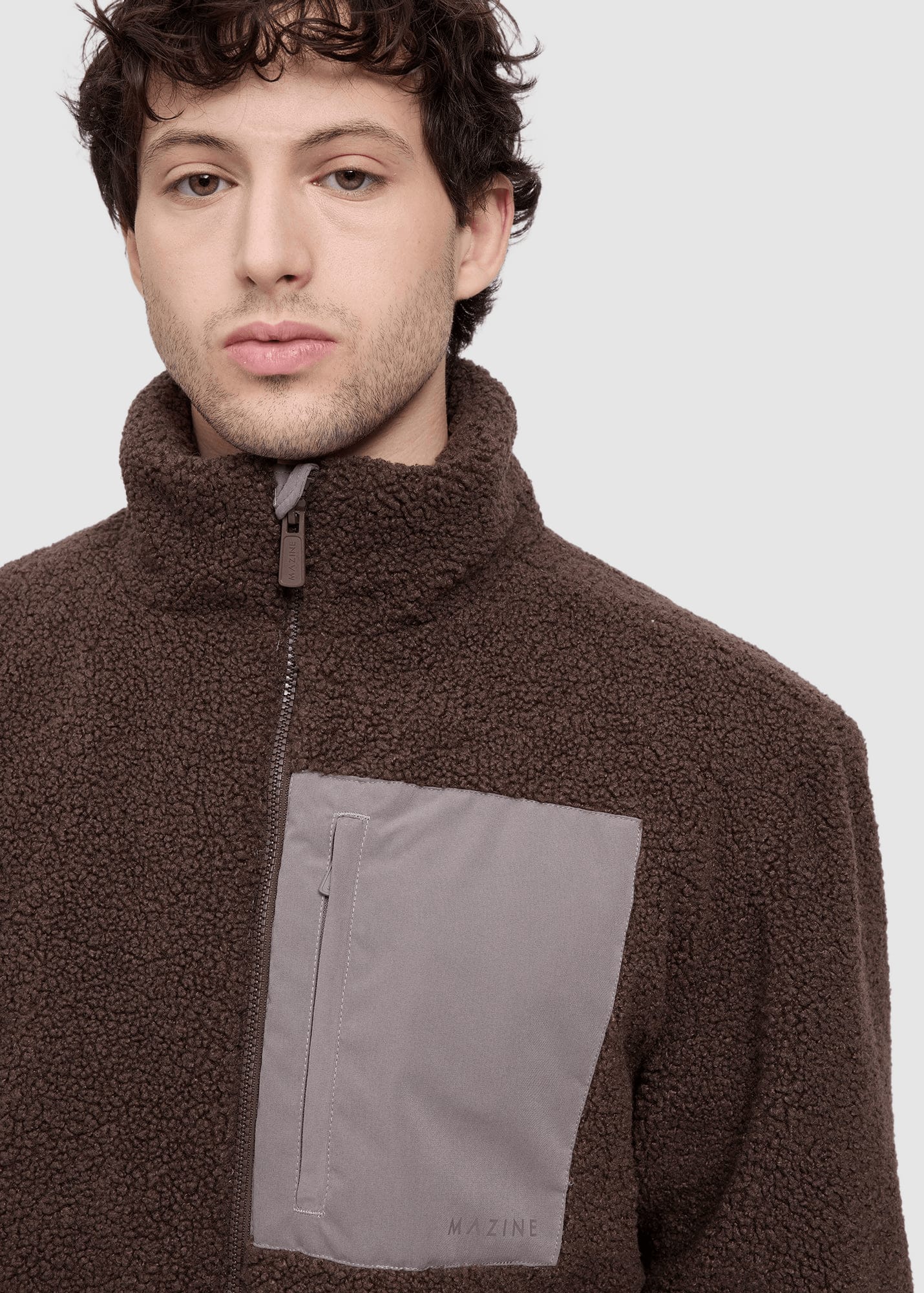 Padded Teddy-Fleece Jacket Chocolate Warm Mud