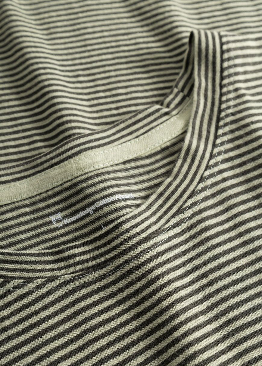 Narrow Striped Slub T-Shirt