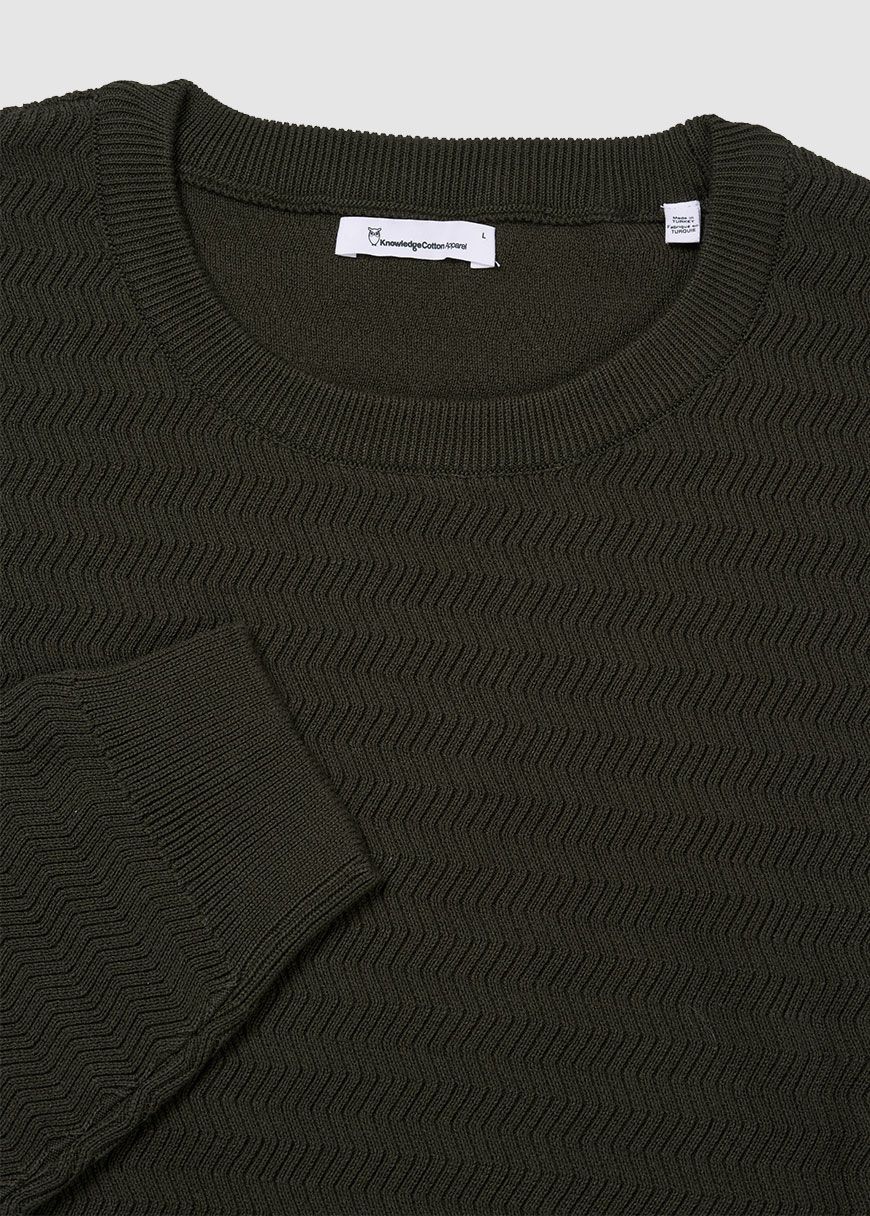 Zig-Zag Badge Knit O-Neck Zig-Zag Badge Knit O-Neck