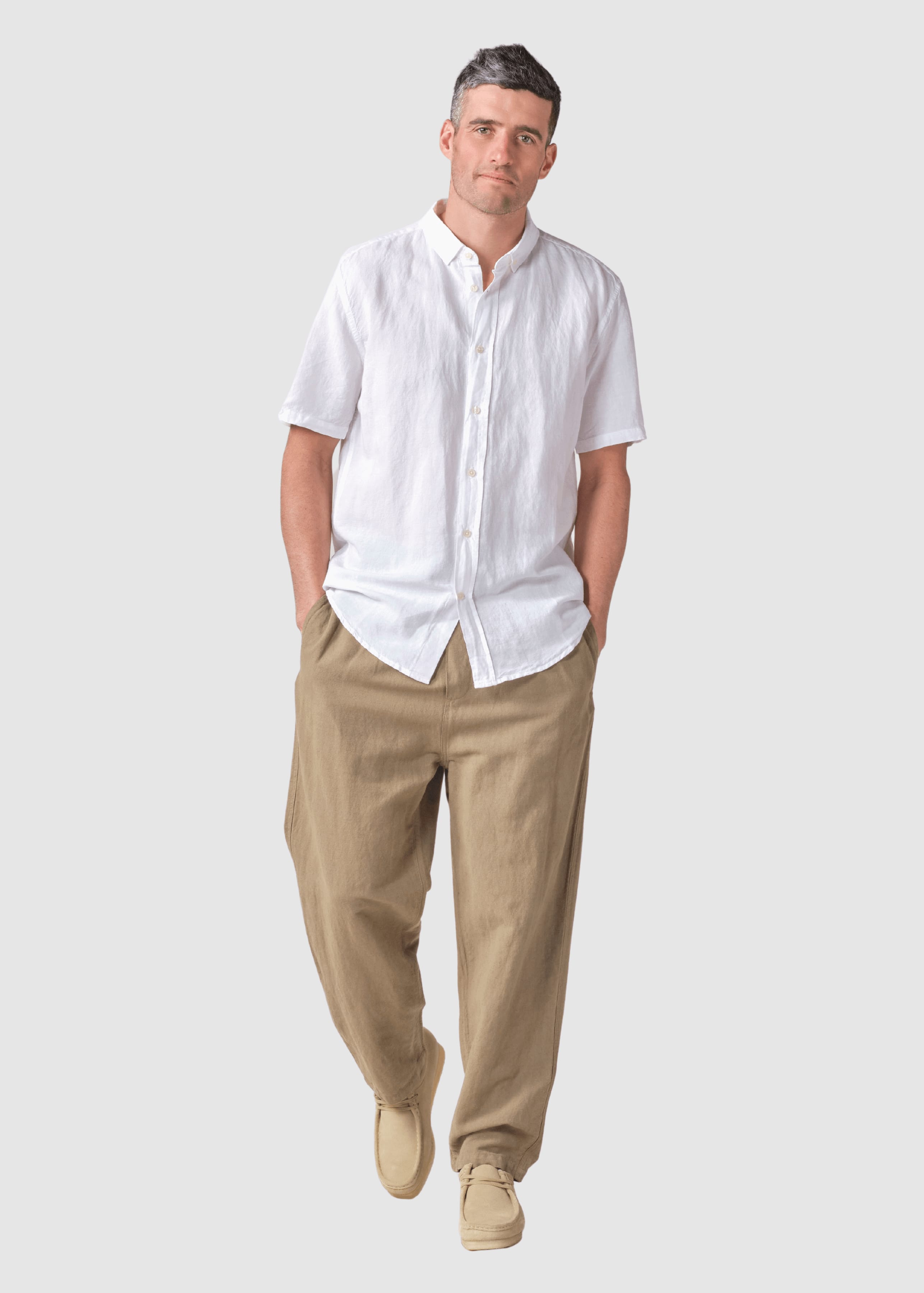 Mikkel Linen Shirt Ocs White