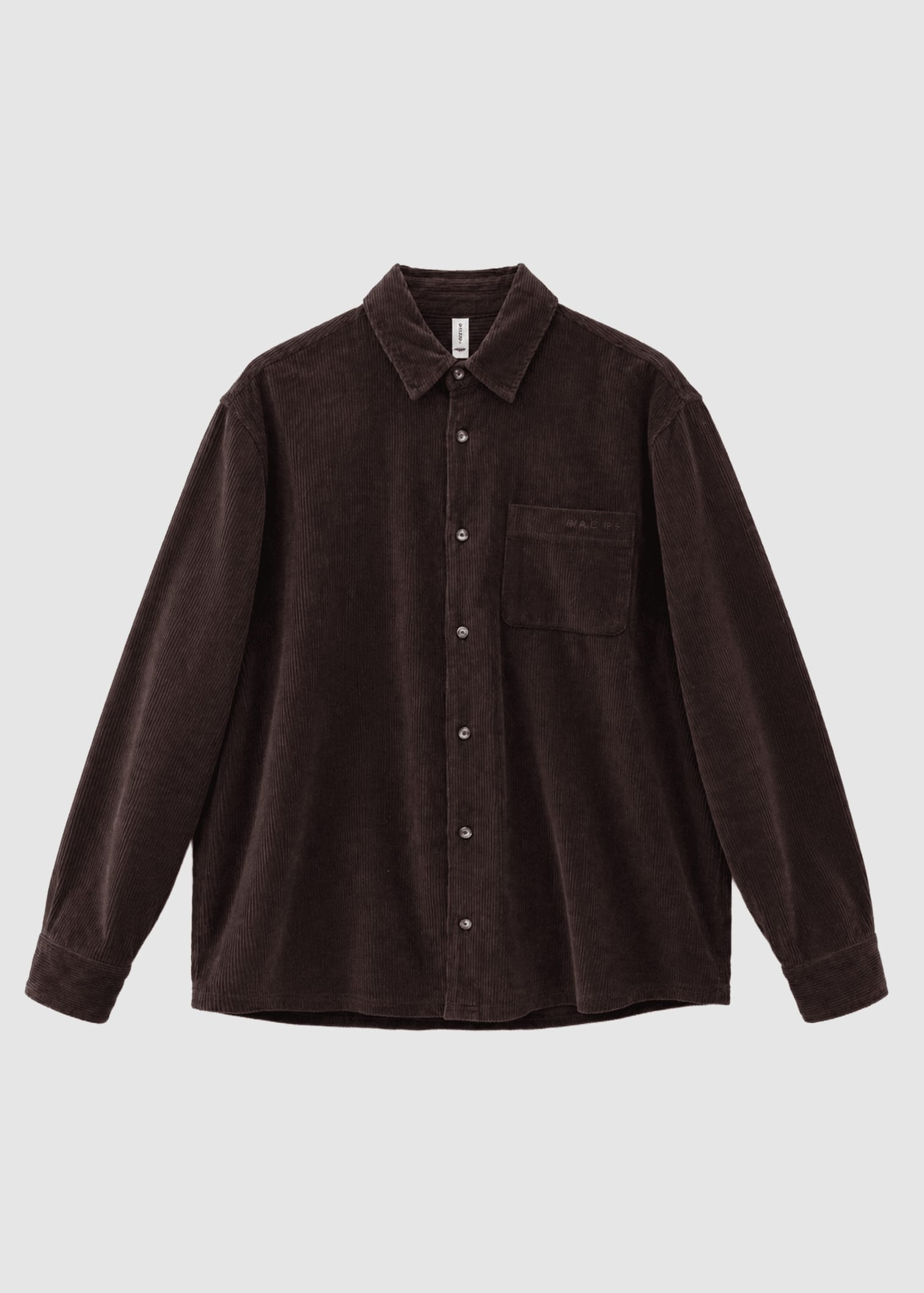 Pocket Corduroy Shirt Black Coffee