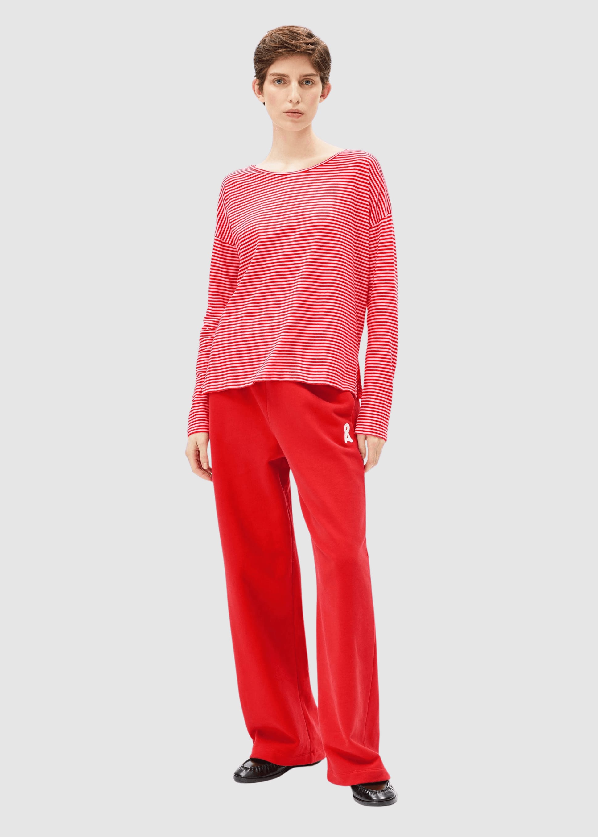 Xianaa Stripe Longsleeve Pink Mist-Mars Red