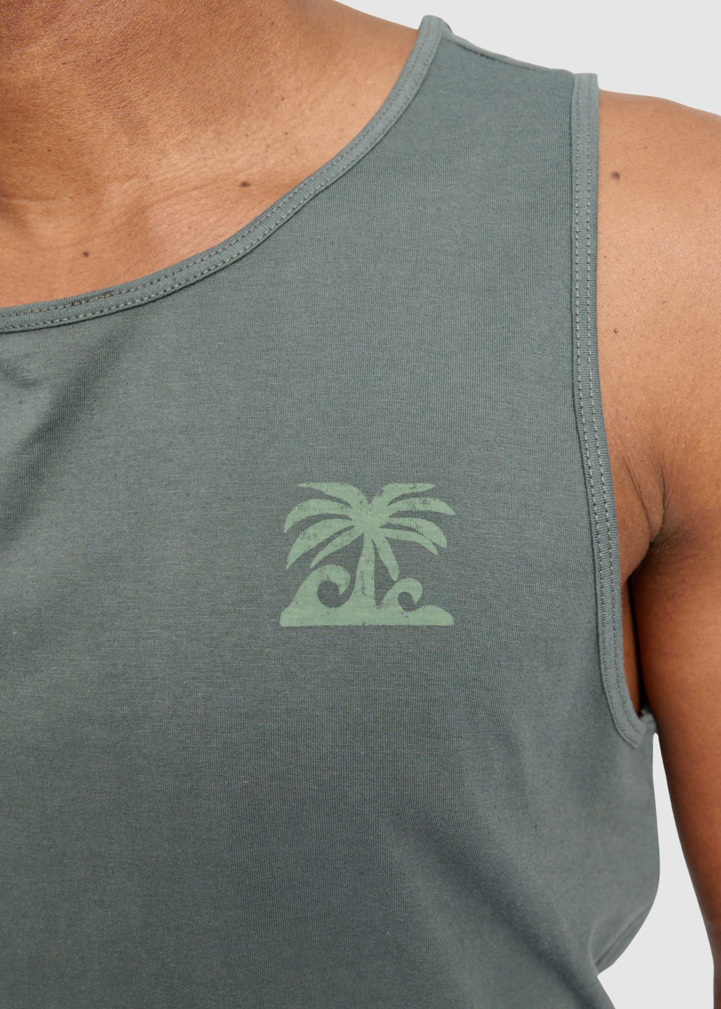 Back Print Tanktop Bottle Palm