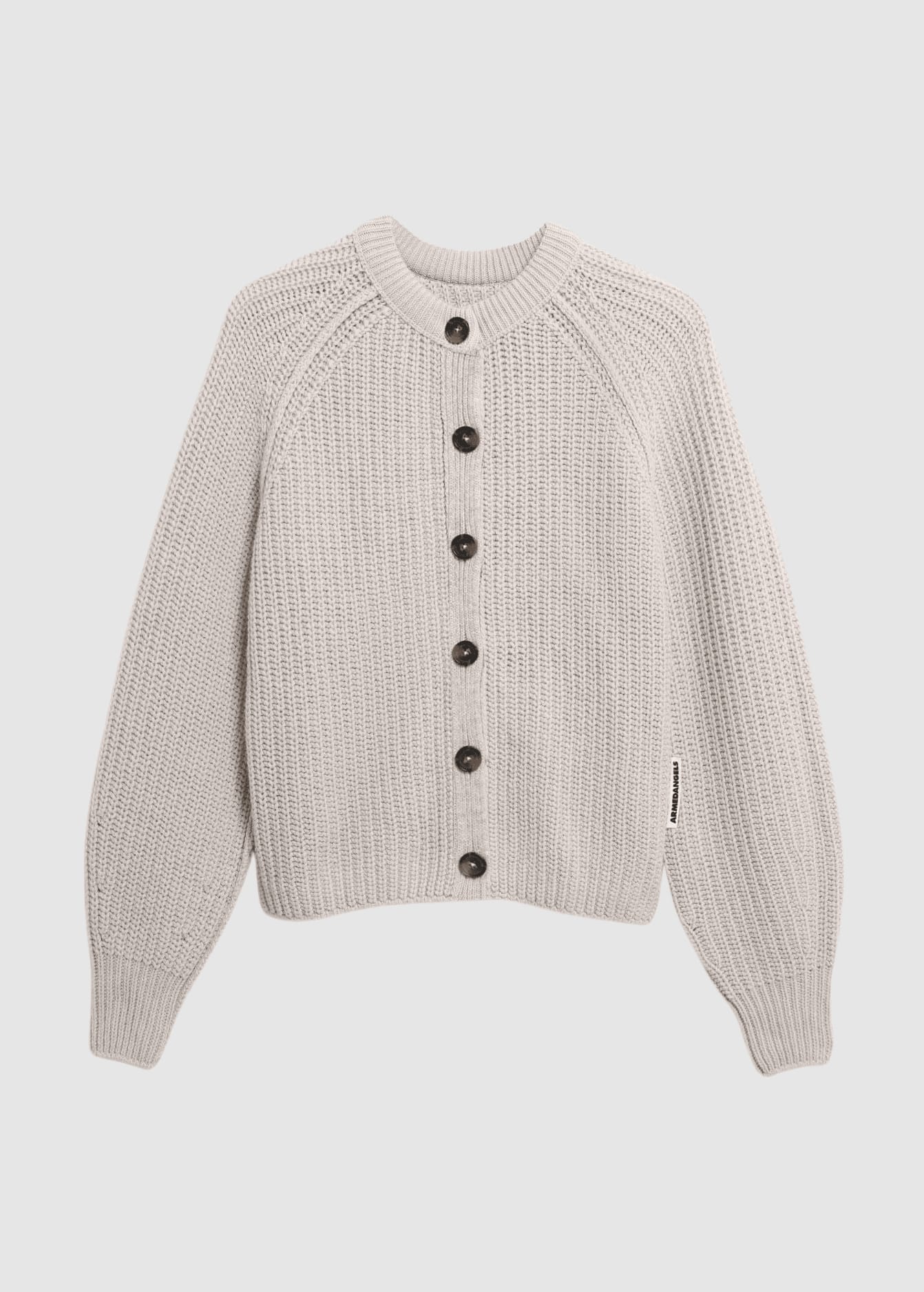 armedangels-rib-knit-cardigan-honey-melange-6.jpeg Rib Knit Cardigan Honey Melange