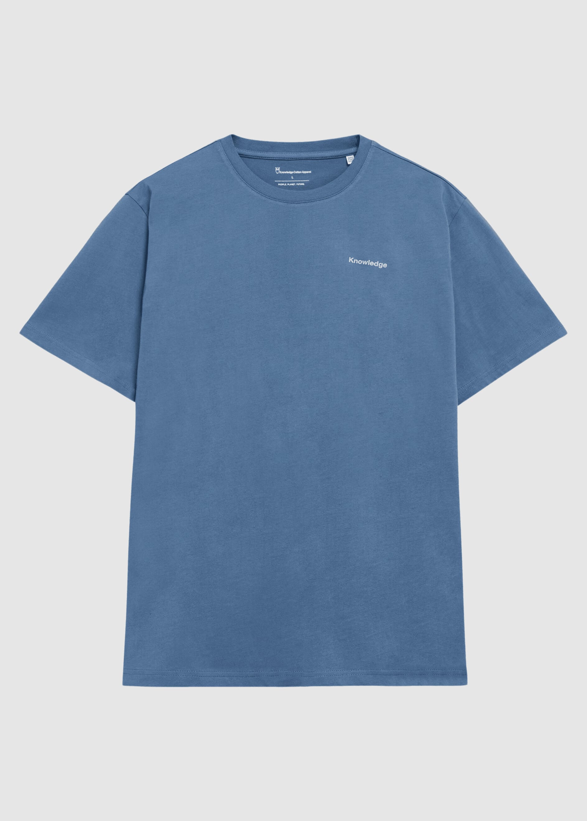 knowledge-cotton-apparel-back-print-t-shirt-vintage-indigo-4.jpeg Back Print T-Shirt Vintage Indigo