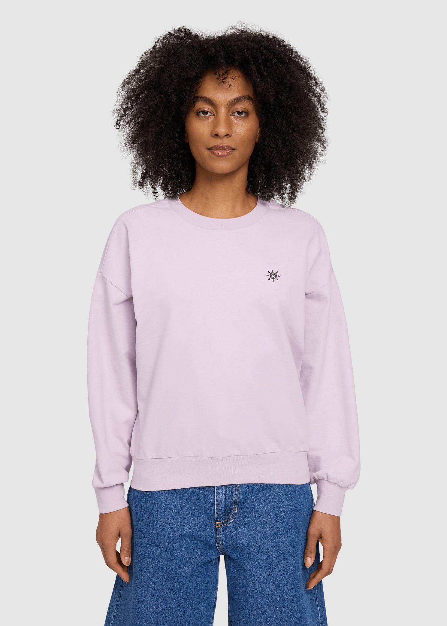 Back Print Sweatshirt Pastel Lilac/palm Back Print Sweatshirt Pastel Lilac/palm