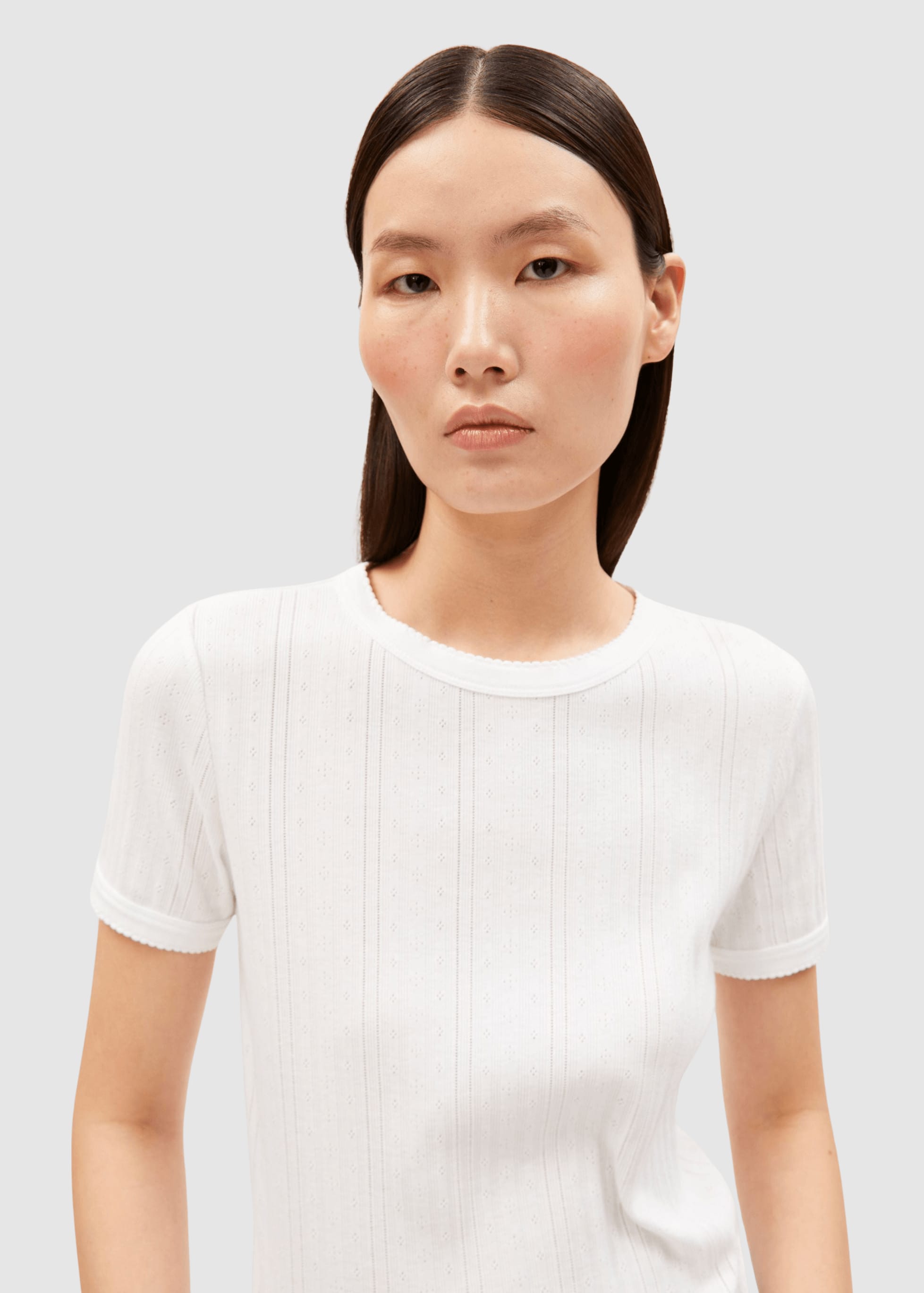 Pointelle T-Shirt White