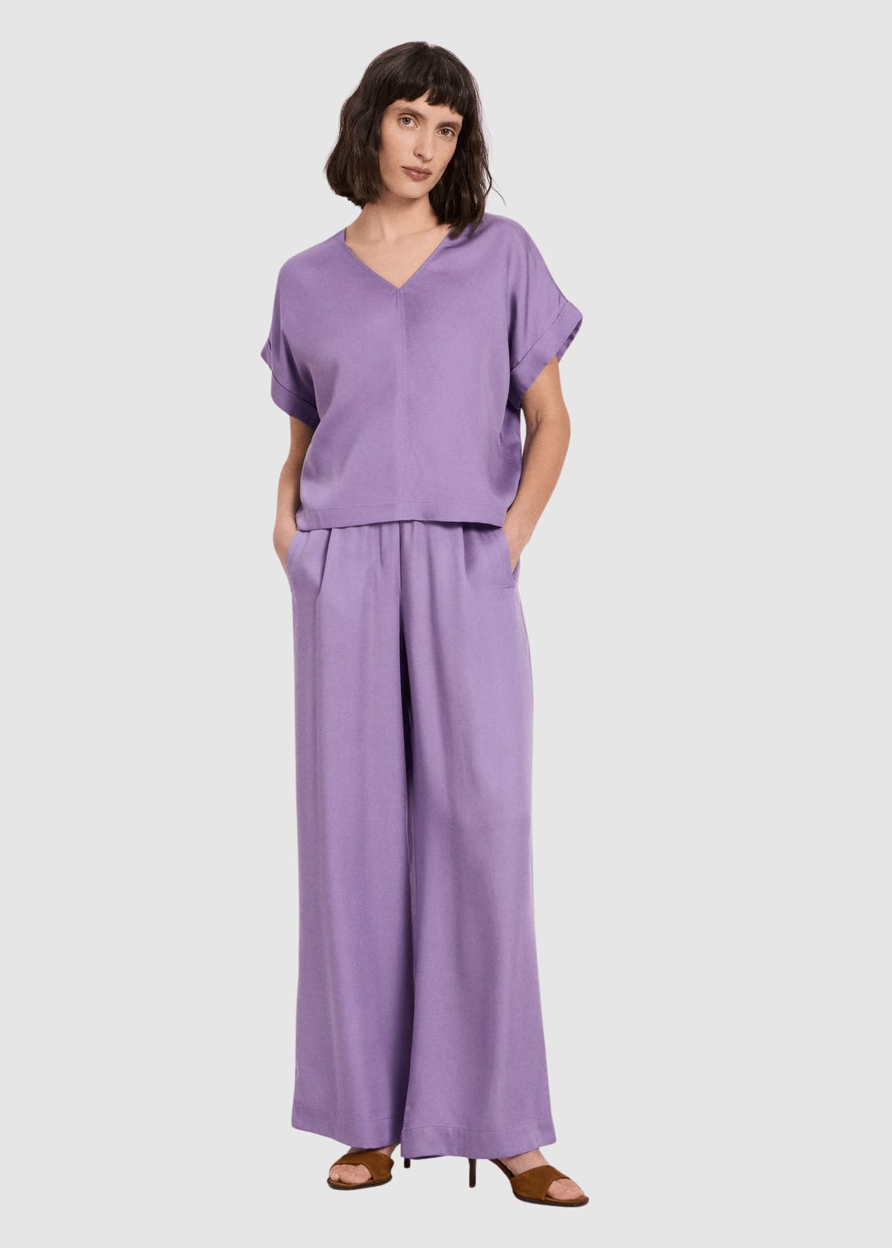 Blusenshirt Aus Tencel Purple Haze