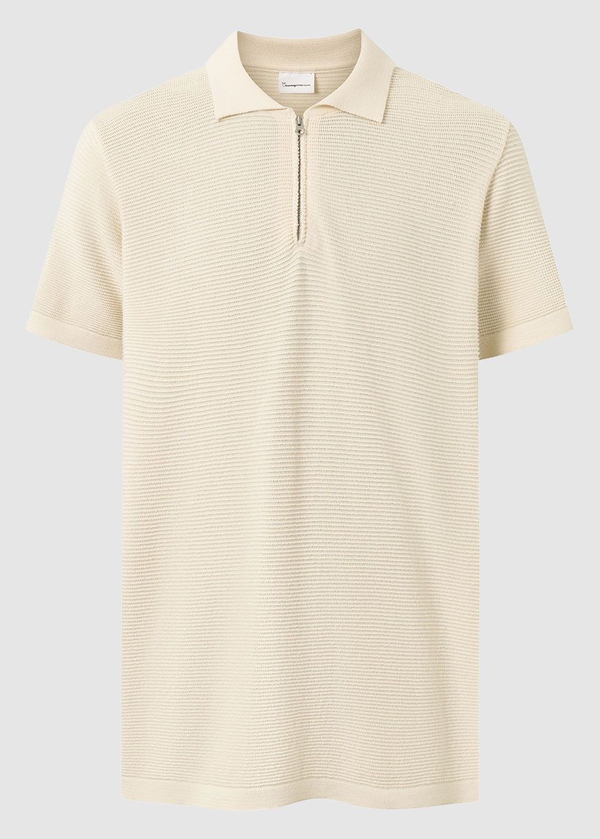 Polo With Zipper In Reverse Knit Polo With Zipper In Reverse Knit