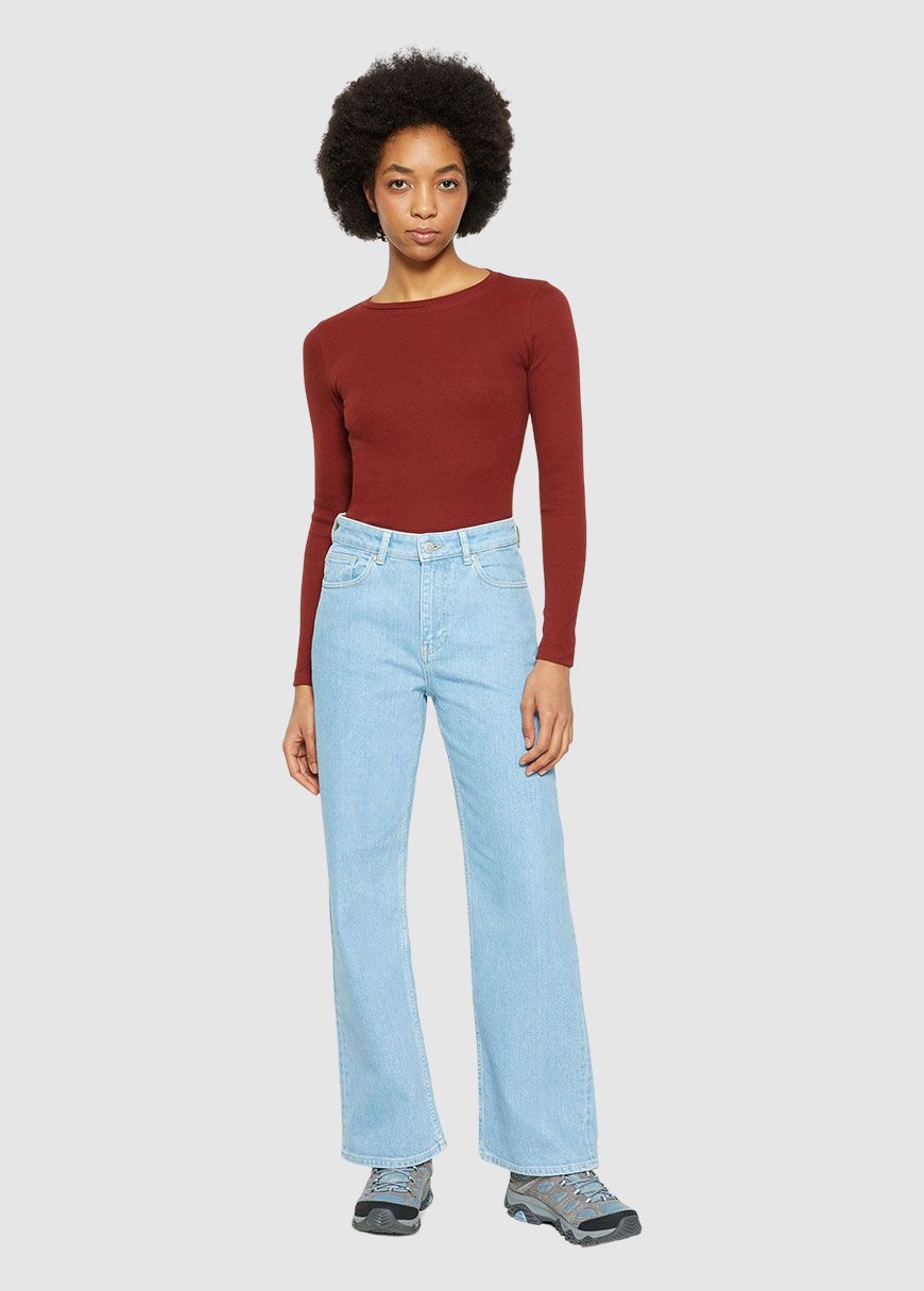 Rib Scoop Neck Long Sleeved Rib Scoop Neck Long Sleeved