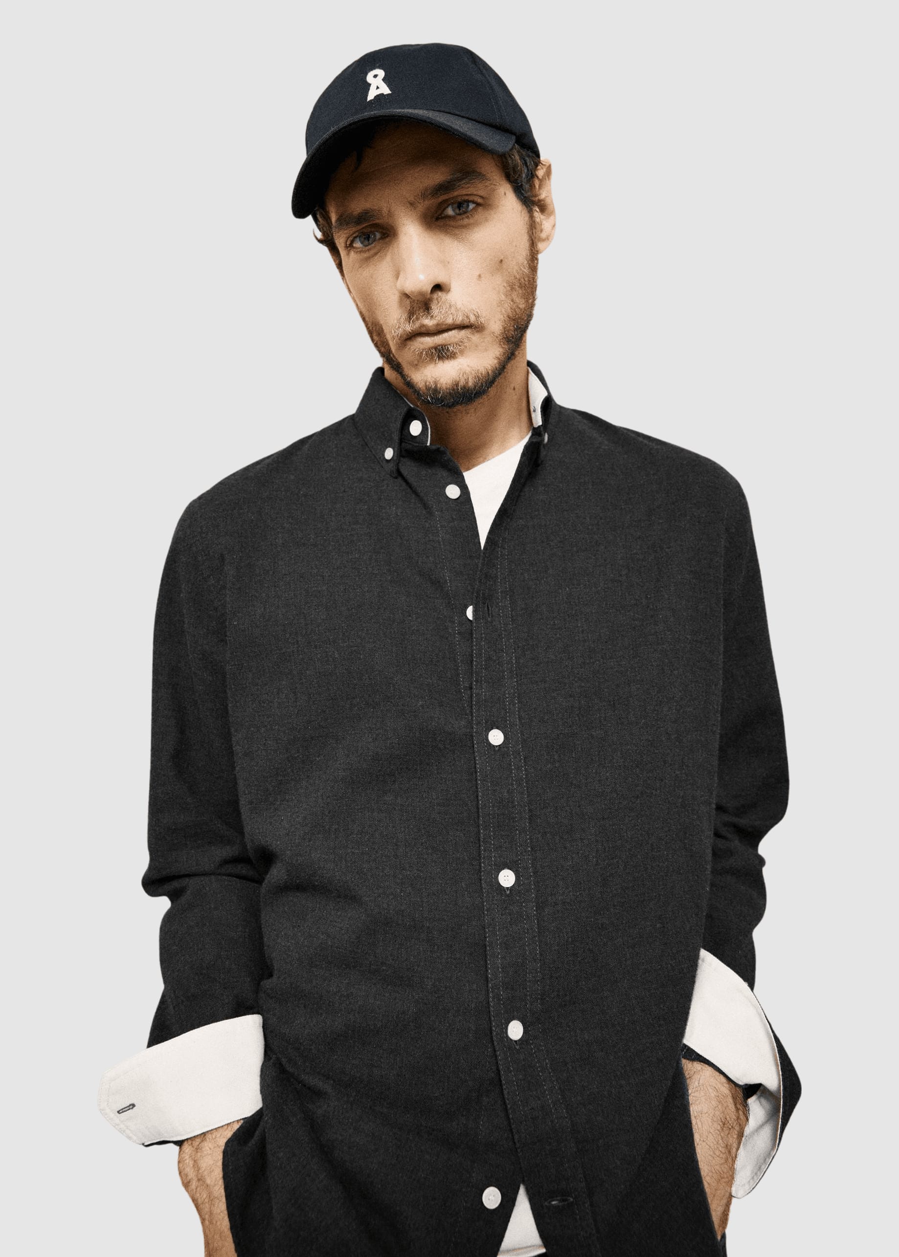 armedangels-araamo-flannel-shirt-anthrazit-melange-4.jpeg Araamo Flannel Shirt Anthrazit Melange