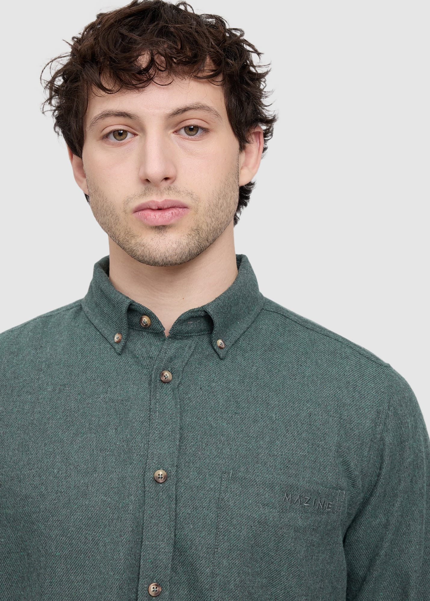 Melange Flannel Shirt Bottle Melange