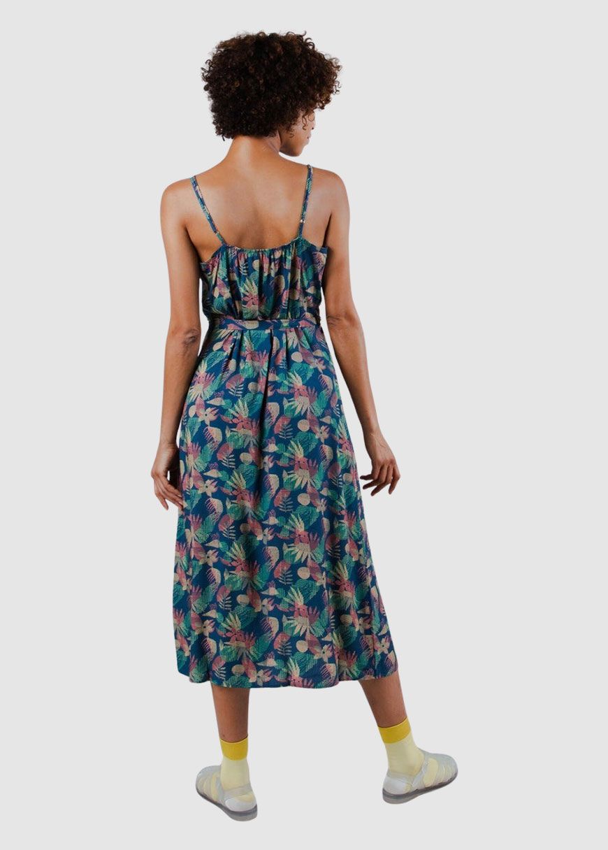 Flower Vichy Strap Dress