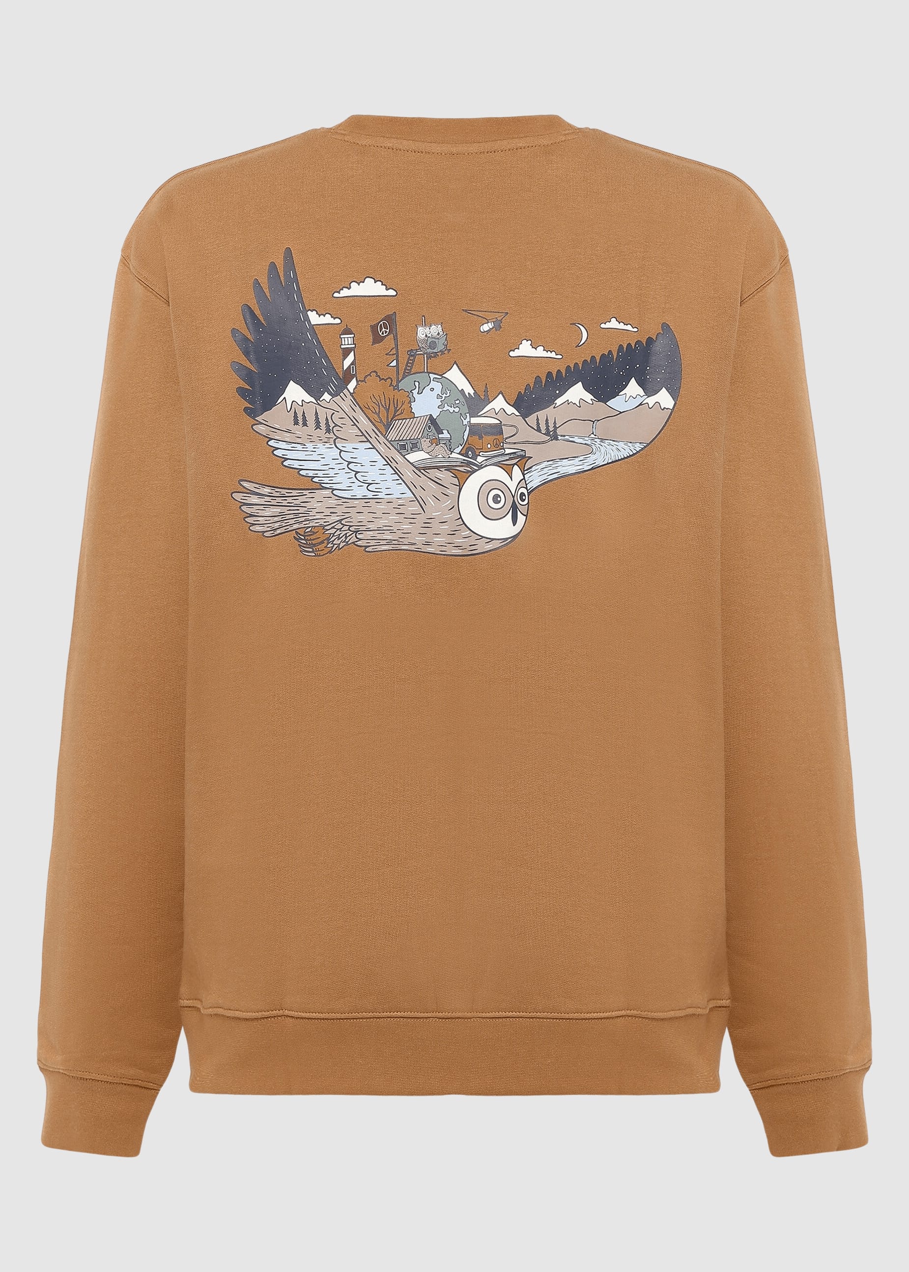 knowledge-cotton-apparel-relaxed-printed-crew-neck-lion-2.jpeg Relaxed Printed Crew Neck Lion