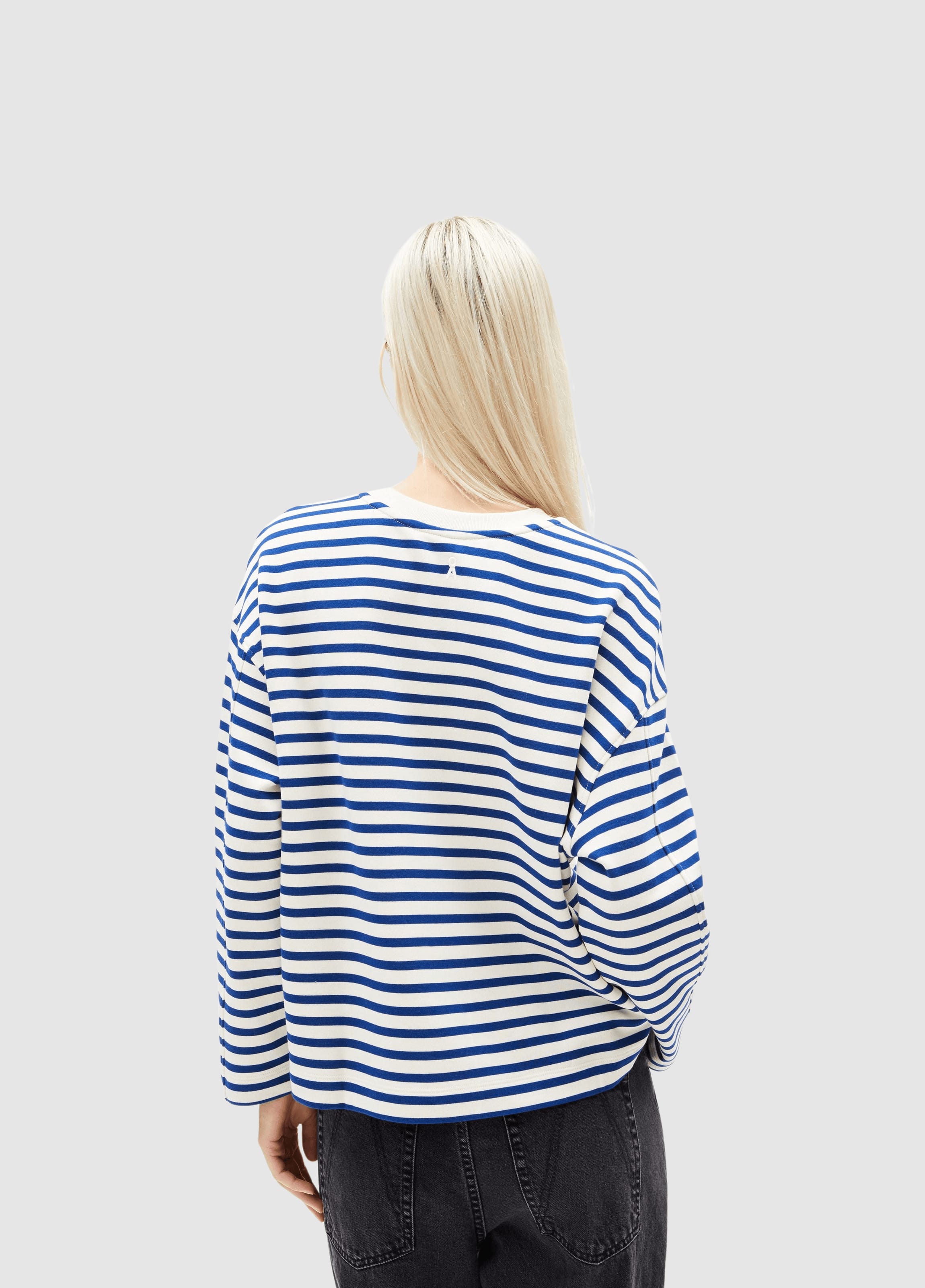 Frankaa Maarlen Stripe Sweat Undyed-Dynamo Blue Frankaa Maarlen Stripe Sweat Undyed-Dynamo Blue