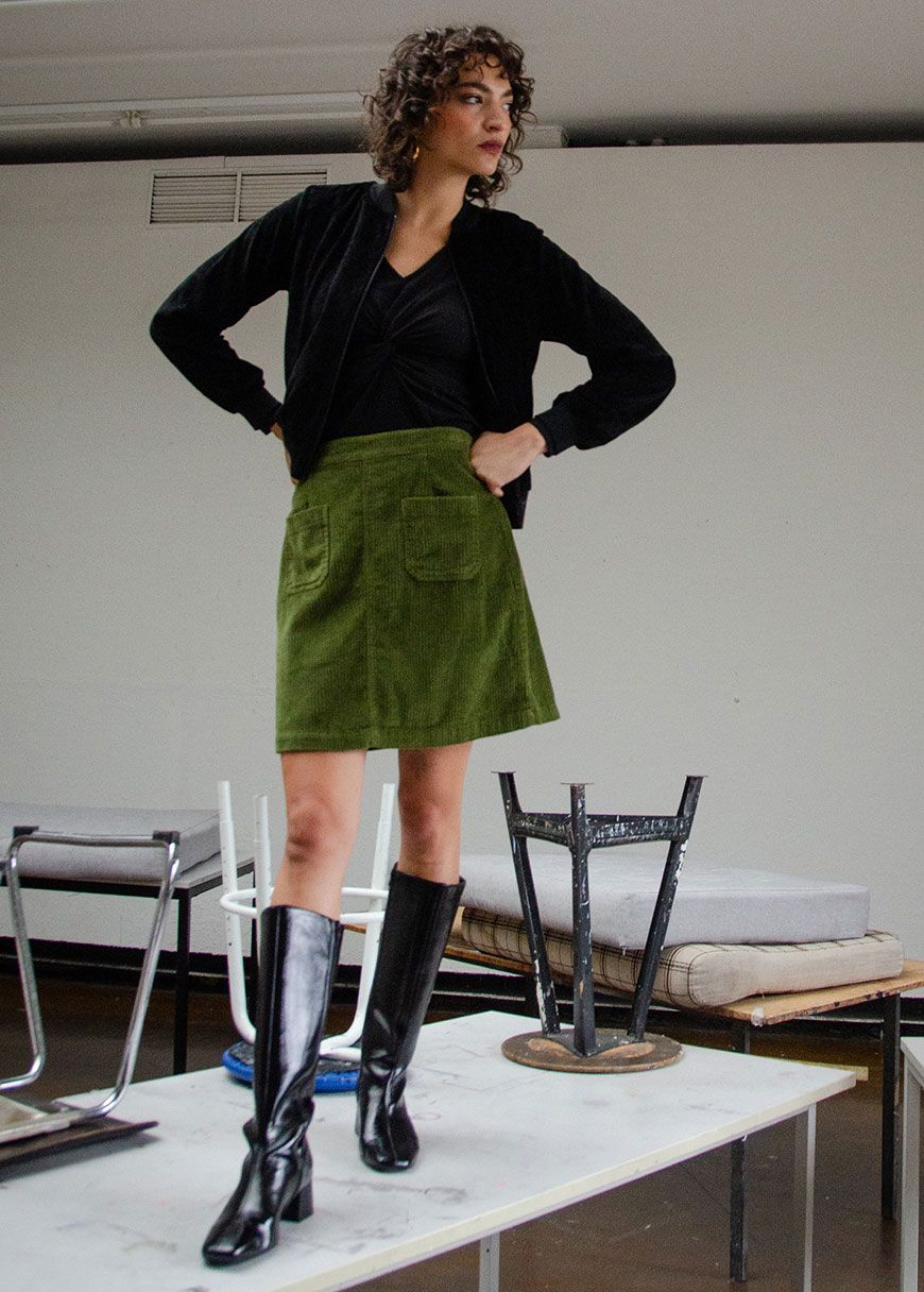 mademoiselle_yeye_wild_rib_mini_skirt_AW_25_YEYE_G52402_Green_4_76055fb155 Wild Rib Mini Skirt