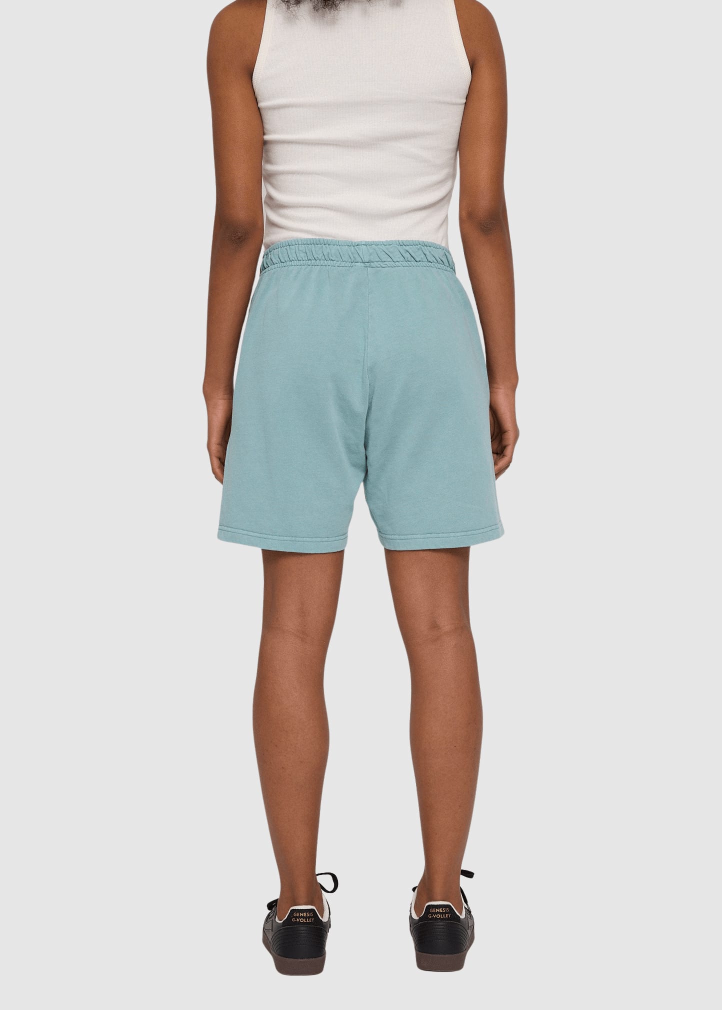 Genderless Natural Dye Sweat Shorts Natural Dye Turquoise