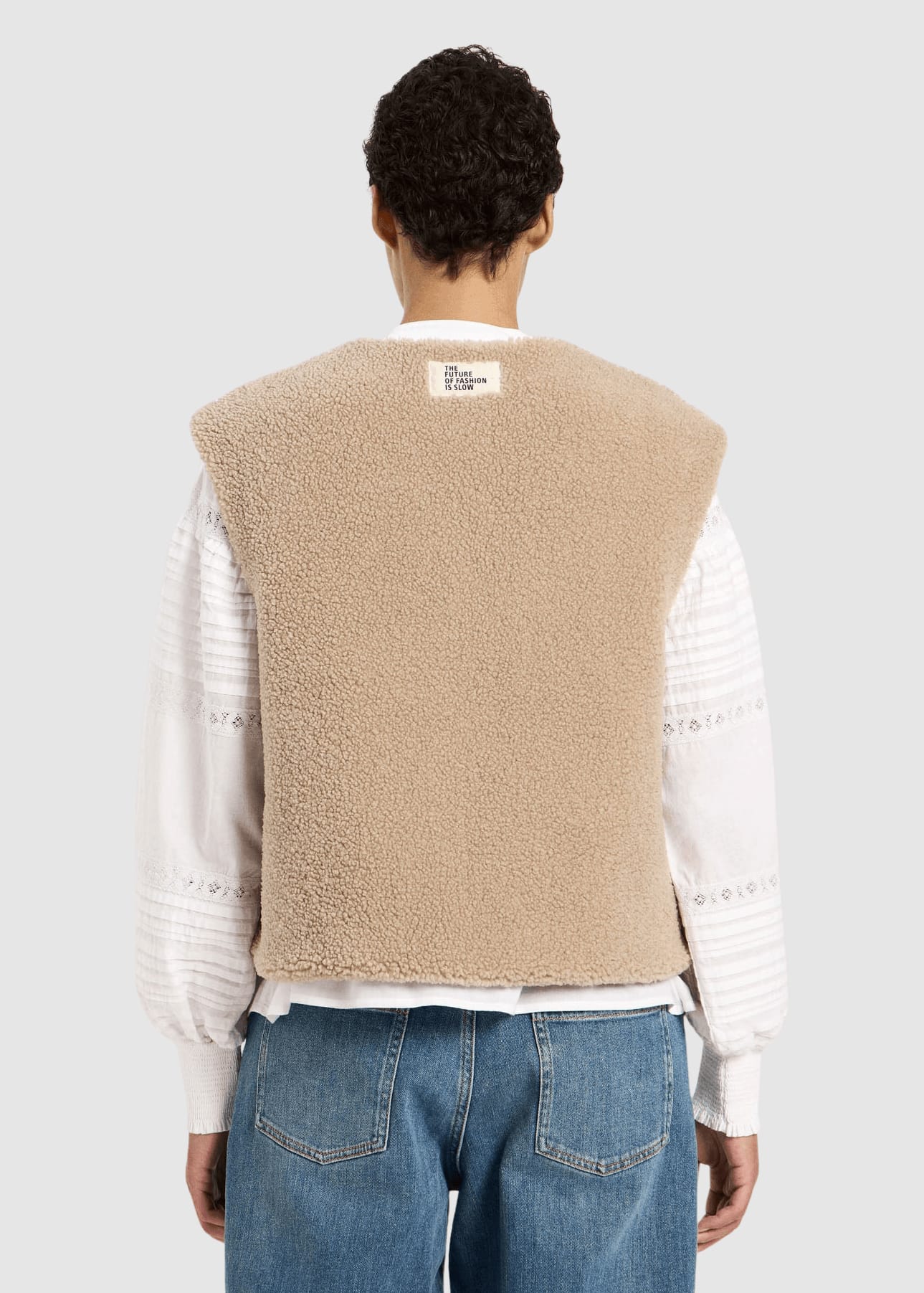 Wende Weste Grs White Pepper