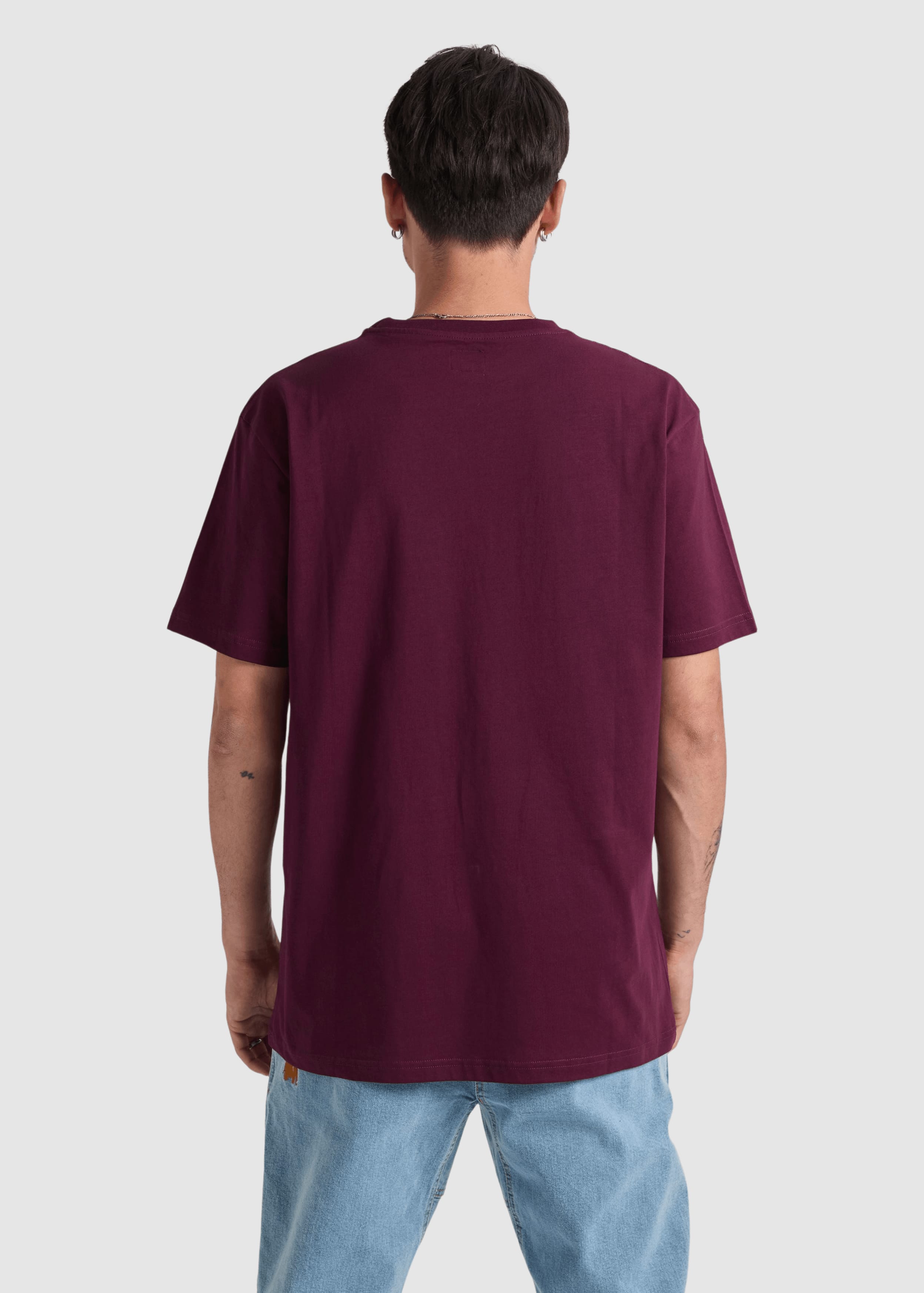 trendsplant-organic-essential-t-shirt-wine-red-2.jpeg Organic Essential T-Shirt Wine Red