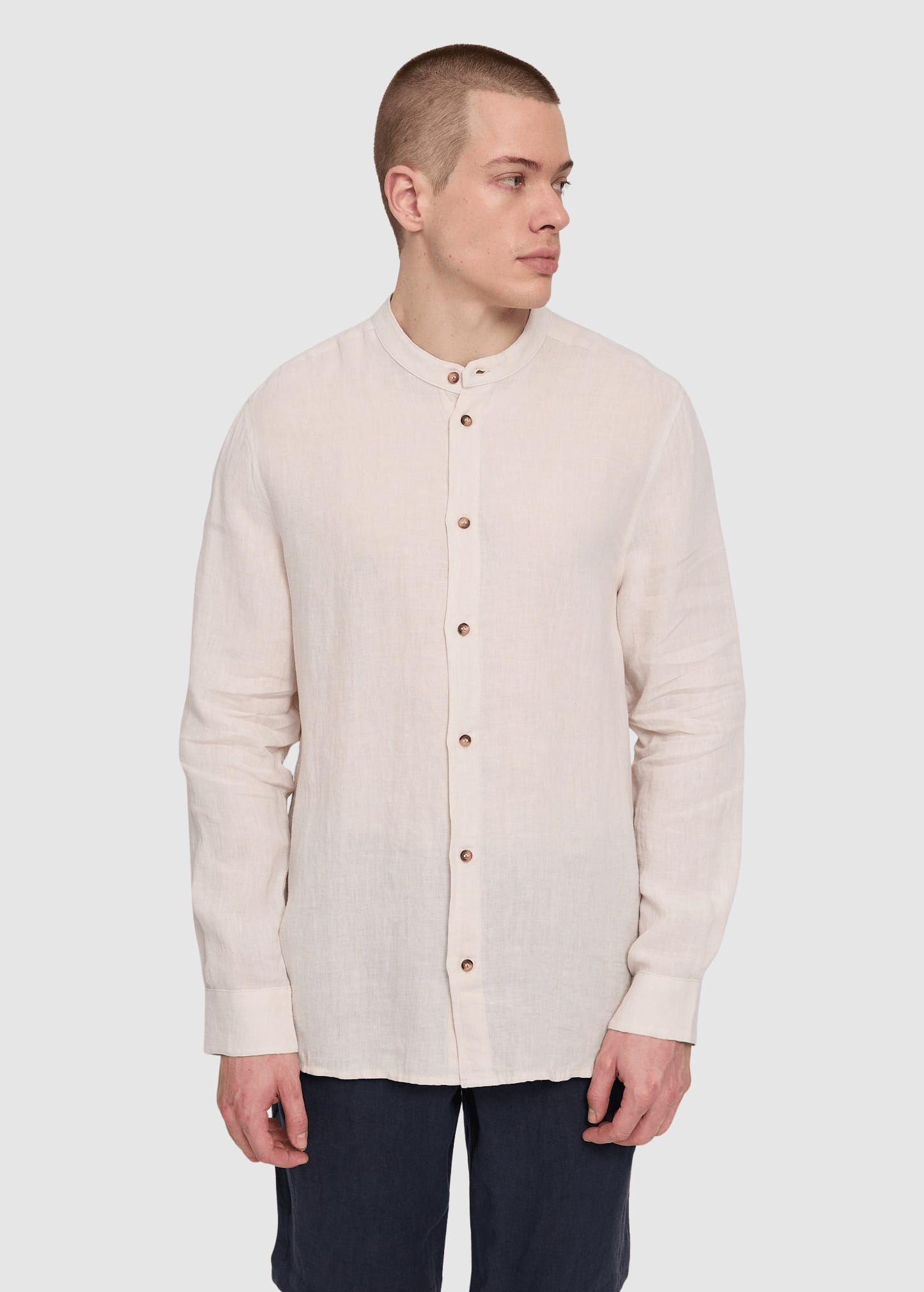 Stand Collar Linen Shirt Moon Stand Collar Linen Shirt Moon