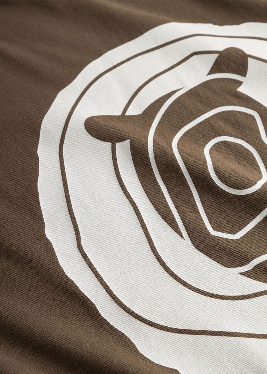 Tee In Single Jersey With Wood Print