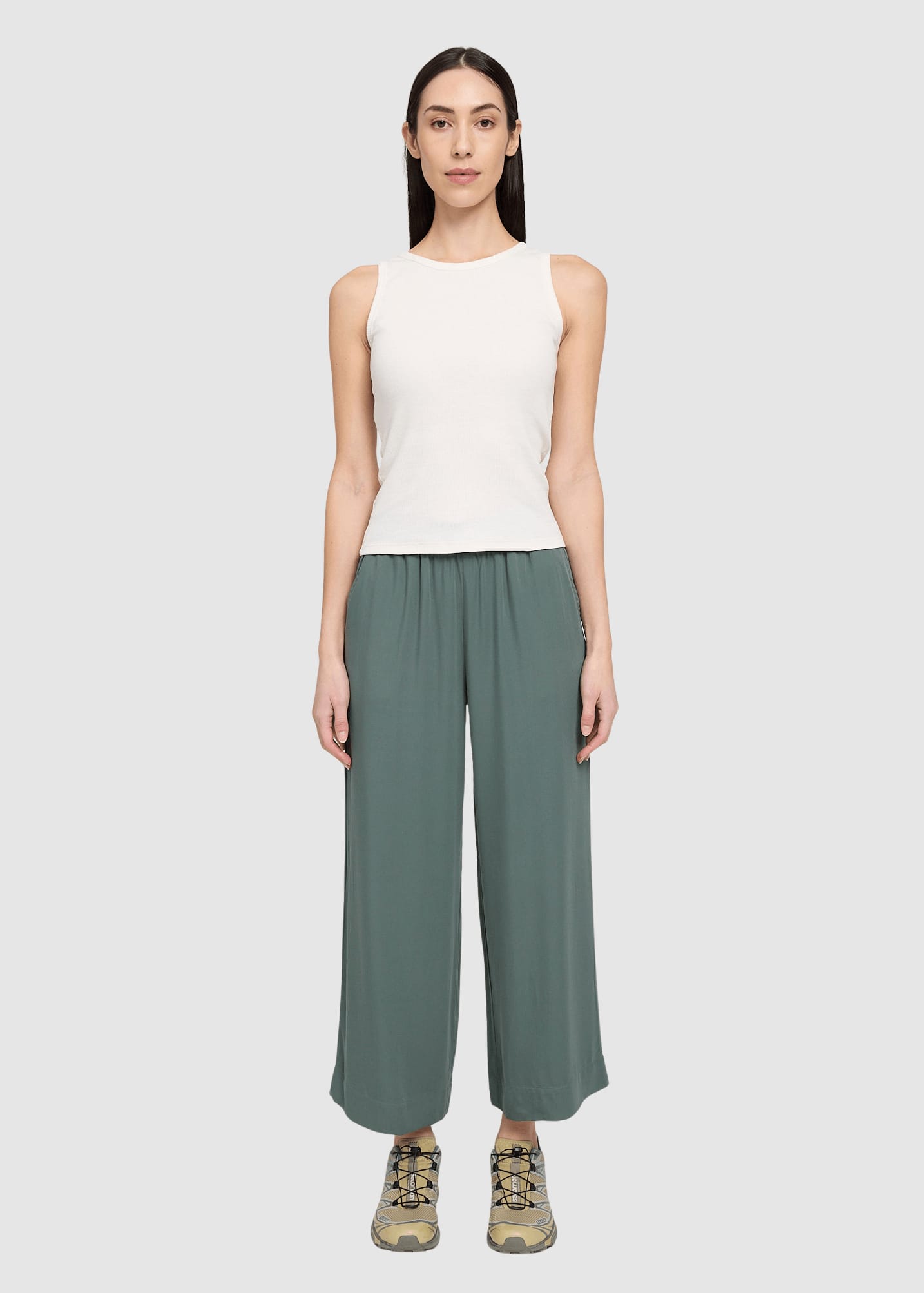 Wide Leg Viscose Pants Bottle