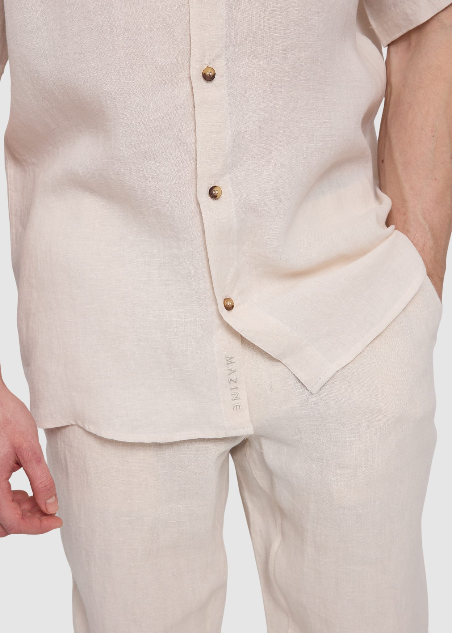 Shortsleeve Linen Shirt Moon