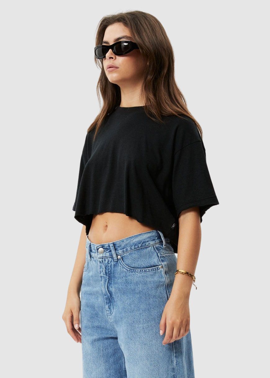 AFENDS Womens Slay - Oversized Tee - Black
