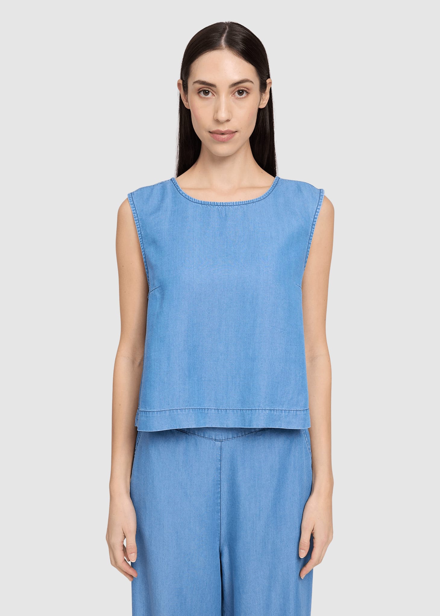 Tencel Top Dark Blue Wash Tencel Top Dark Blue Wash