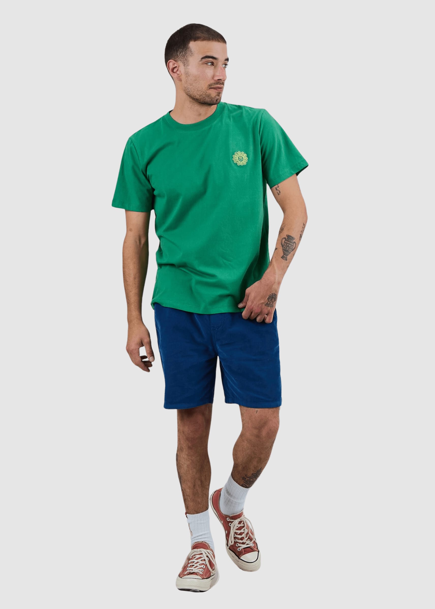 Asis Percales Daisy T-Shirt Green