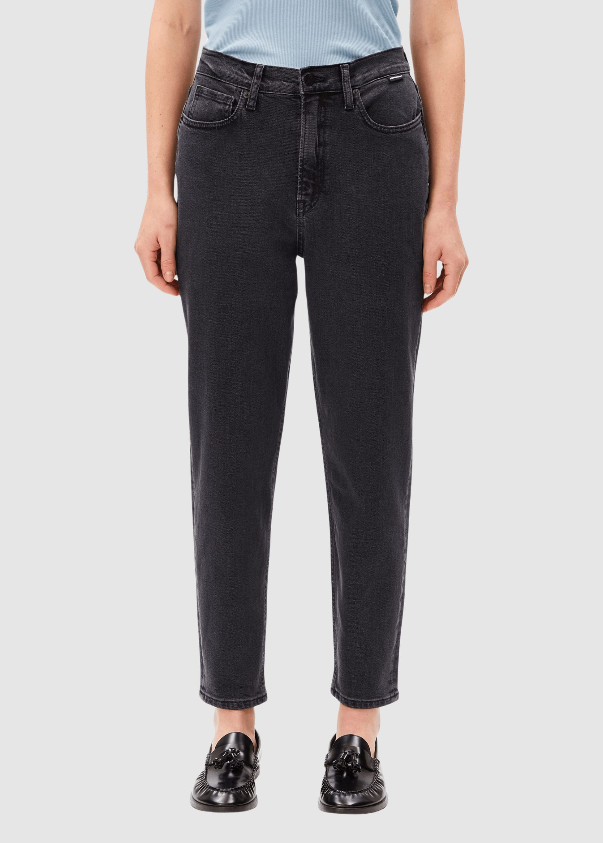 Mairaa High Waist Mom Jean Ebony