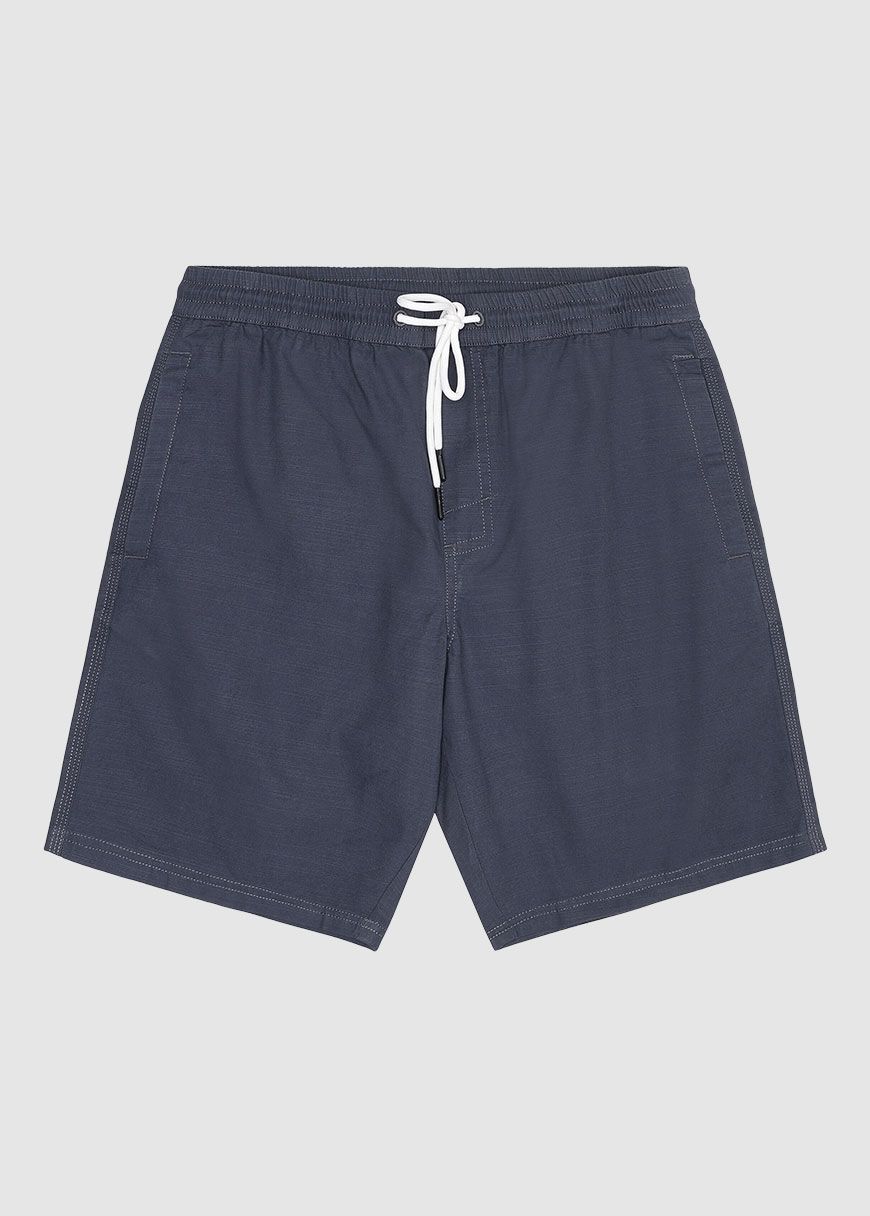 Boardwalk Slub Shorts With Elastic Waist