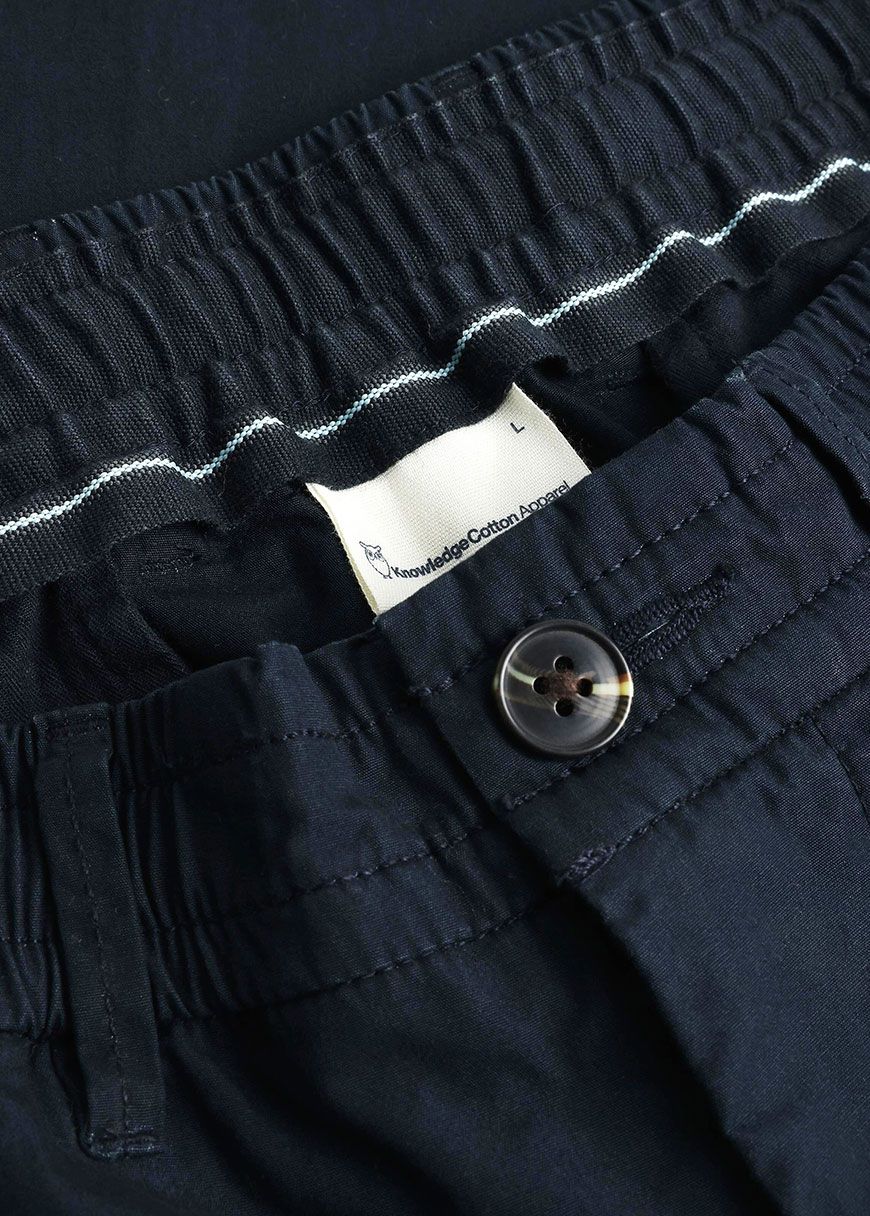 Tim Tapered Poplin Elastic Waist String Pants