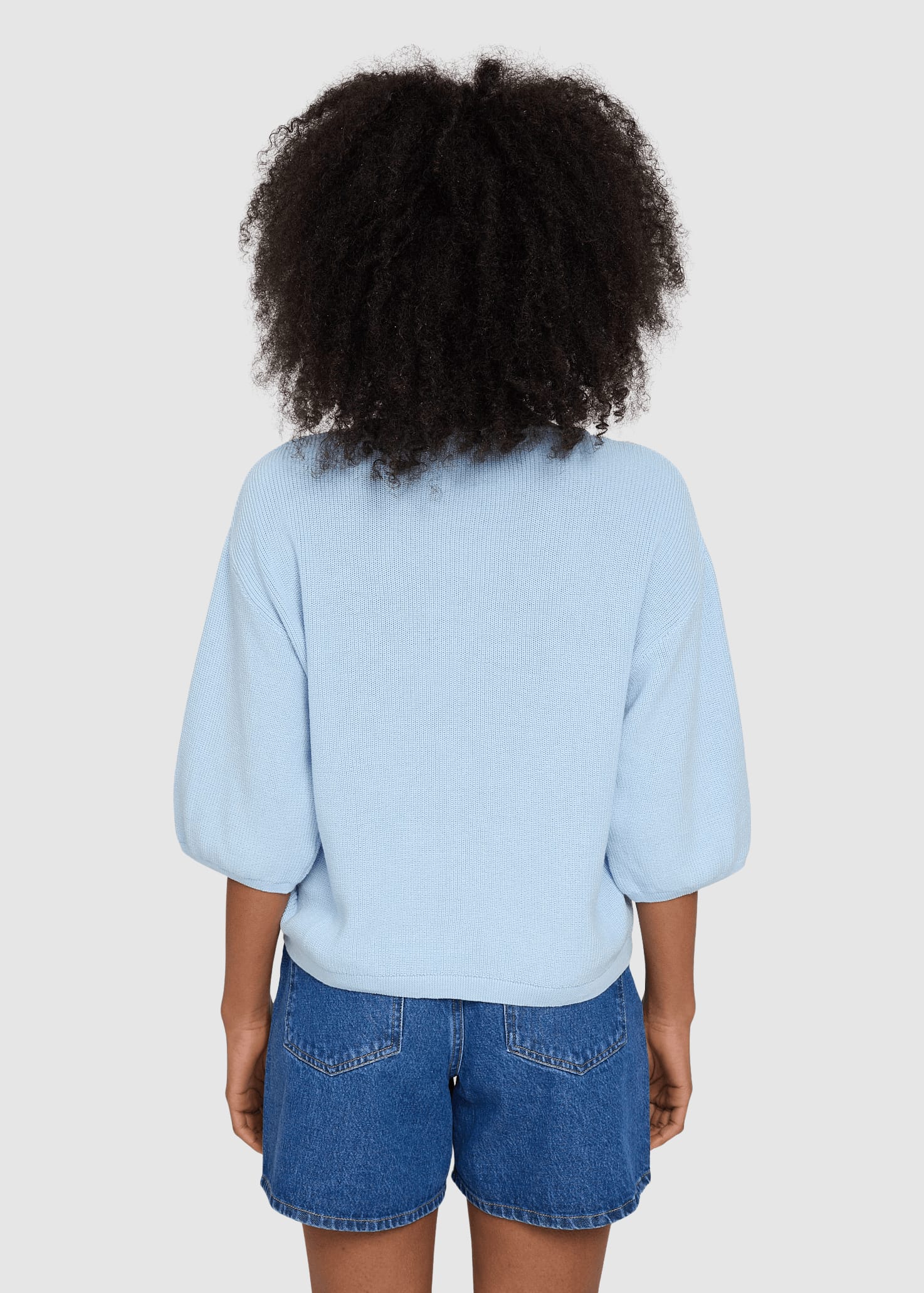 Half Sleeve Knit Jumper Dream Blue