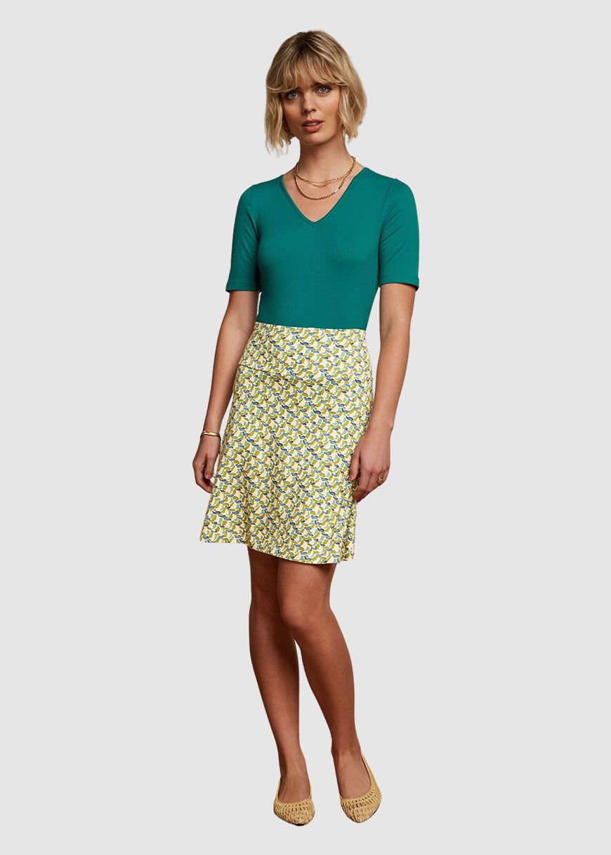 Carice V Top Uni Rib Carice V Top Uni Rib